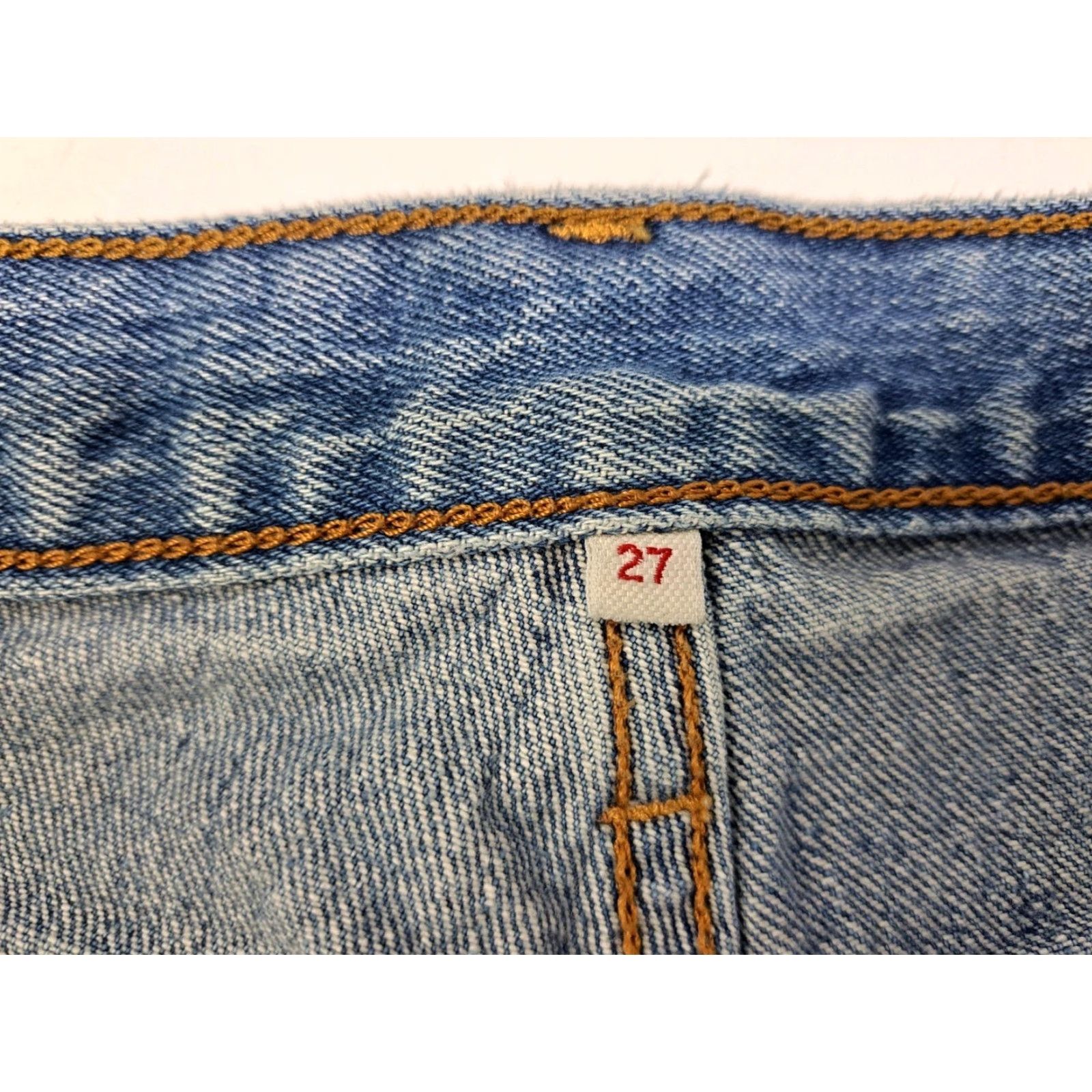 Levi's Levi's Womens Jeans Blue 27 Inseam 27 White Oak Cone Denim Button Fly Raw Hem Size 27/27 Regular Rise High Vintage: No MPN 7206 7206 ( Denim ) Size 27" / US 4 / IT 40 - 6 Thumbnail