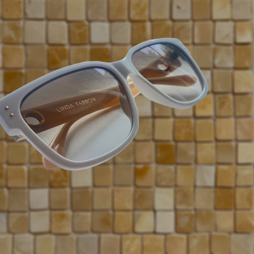 Linda Farrow LINDA FARROW Sunglasses White Peach Women display picture 1