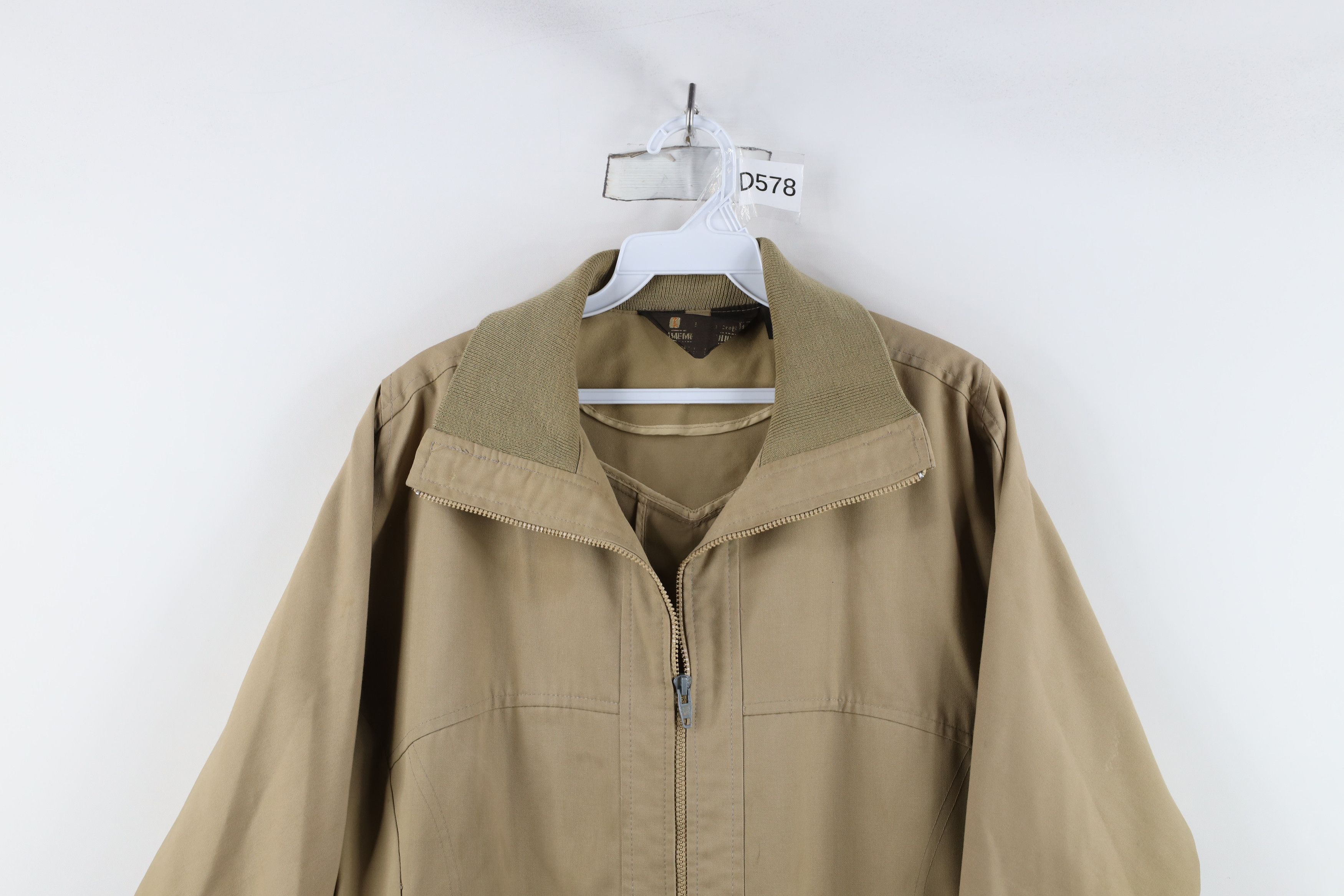 Members Only × Vintage Vintage 70s 80s Members Only Full Zip Bomber Jacket Beige Size US XXL / EU 58 / 5 - 2 Thumbnail