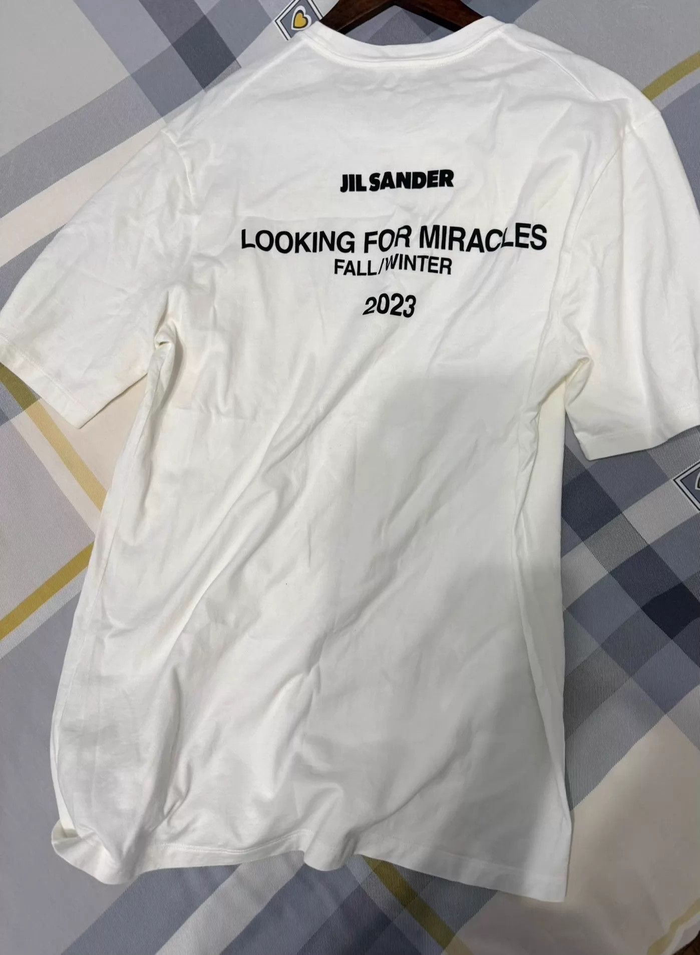 Jil Sander Jil Sander White Oversized Unisex Slogan T-Shirt Size US M / EU 48-50 / 2 - 3 Thumbnail