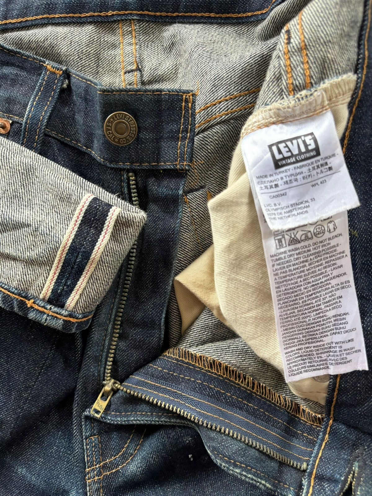 Levi's Levis Vintage Clothing Big E Raw Denim Selvedge Jeans Size US 32 / EU 48 - 5 Thumbnail