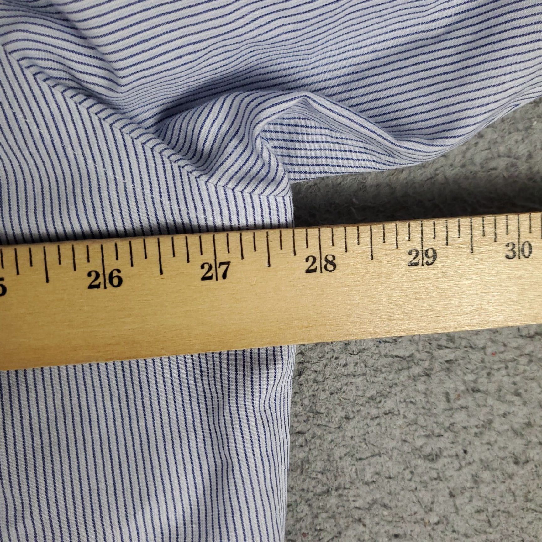 Brooks Brothers VINTAGE Brooks Brothers Dress Shirt Mens Size 18 Blue Striped Business Casual Classic Modern Size 48R - 6 Thumbnail