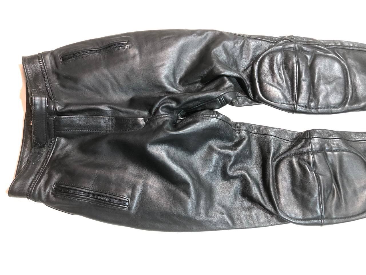 Leather × Vintage Polo Vintage Rare Racing Moto Leather Pants Vintage Size US 29 - 5 Thumbnail