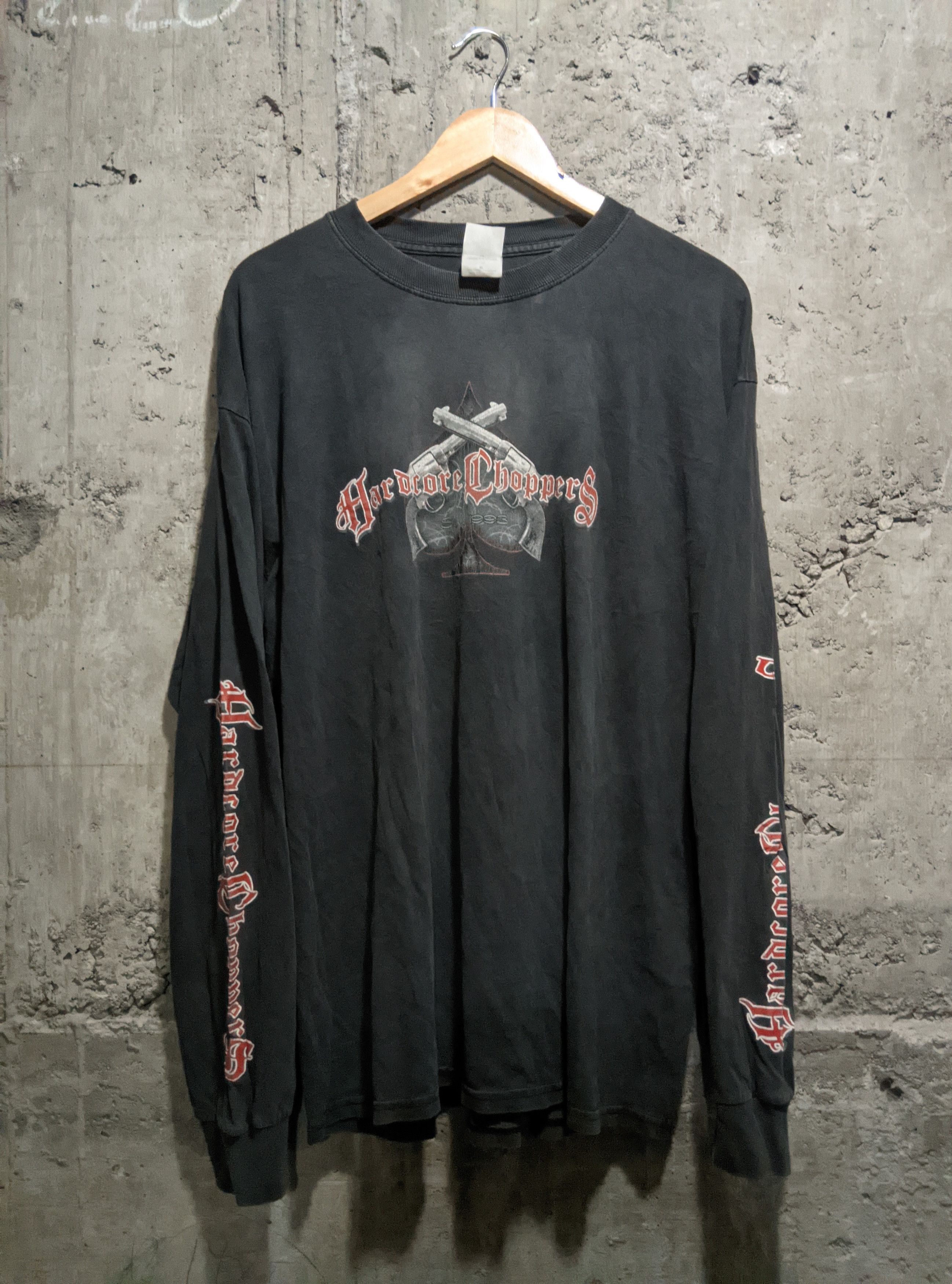 Vintage Vintage 90s hardcore choppers skull westcoast motorcicles t Size US XL / EU 56 / 4 - 2 Thumbnail