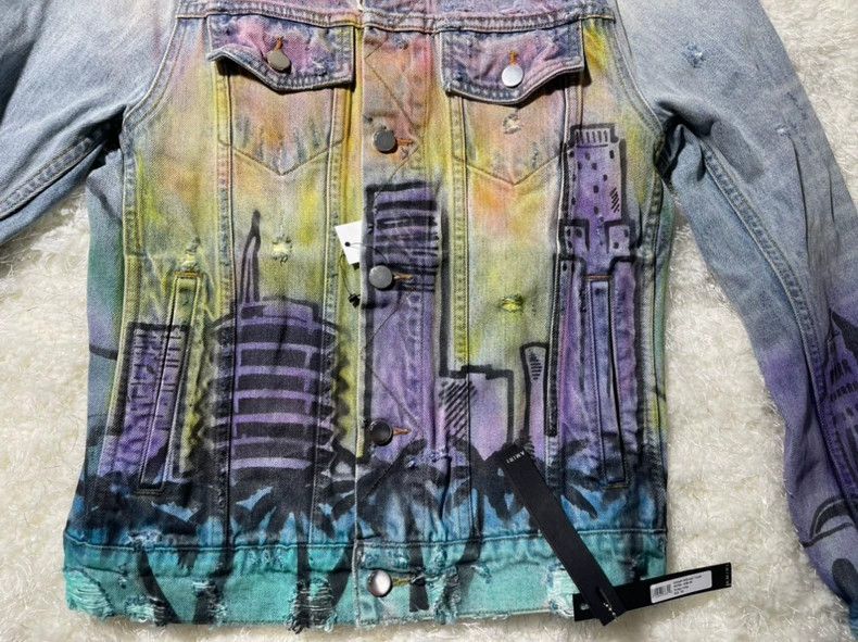 Amiri Amiri Alrbrush Hollywood Trucker Denim Jacket Size US XS / EU 42 / 0 - 5 Thumbnail
