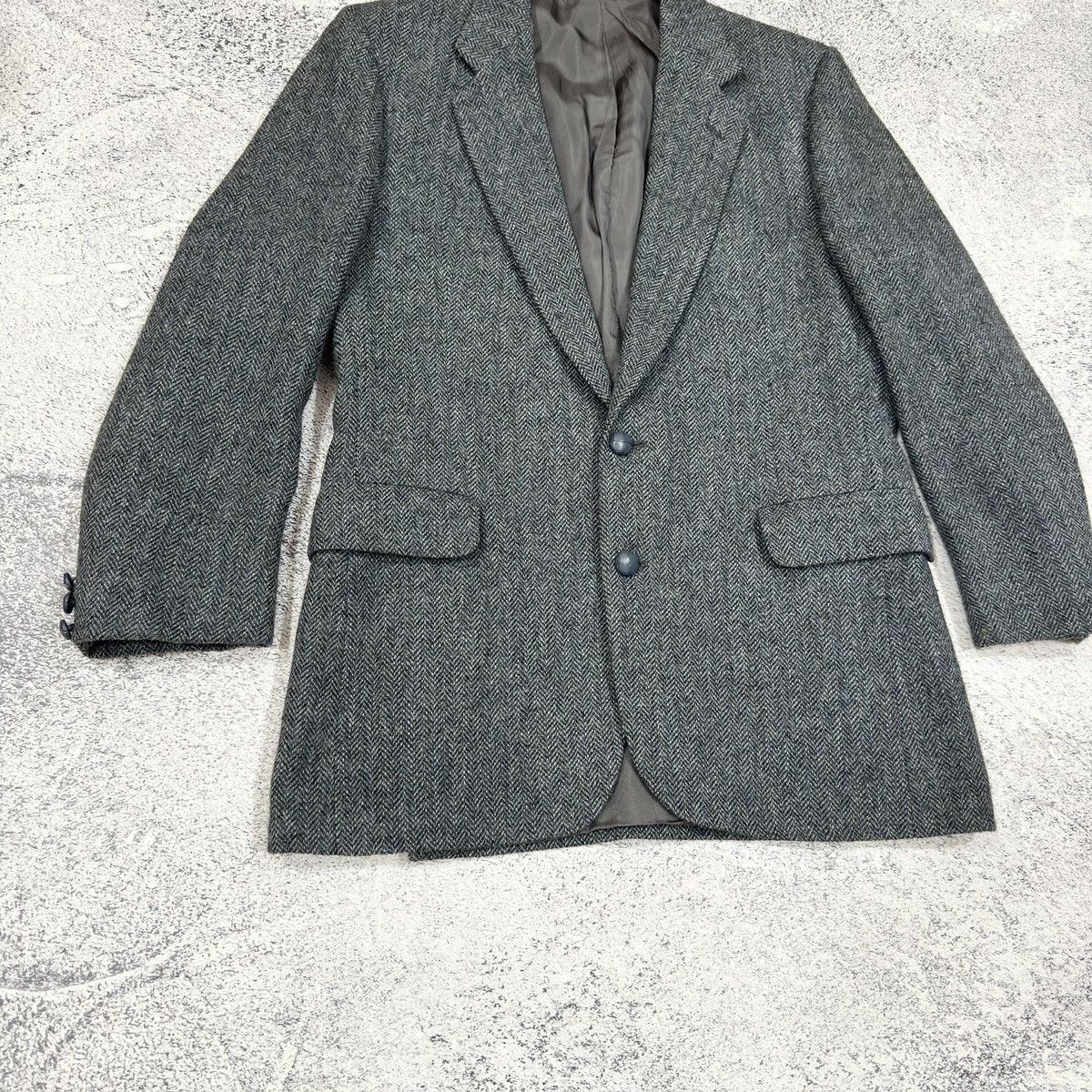 Designer × Vintage Vintage Dunn&Co Pure New Wool Tweed Blazer 50 size M Size 40R - 2 Thumbnail