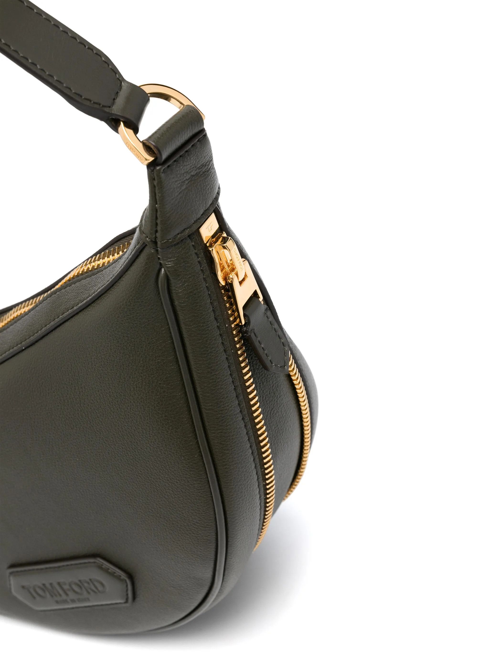 Tom Ford o1w1db10225 H0585 Size: OS Leather Zip Crescent Bag Size ONE SIZE - 3 Thumbnail