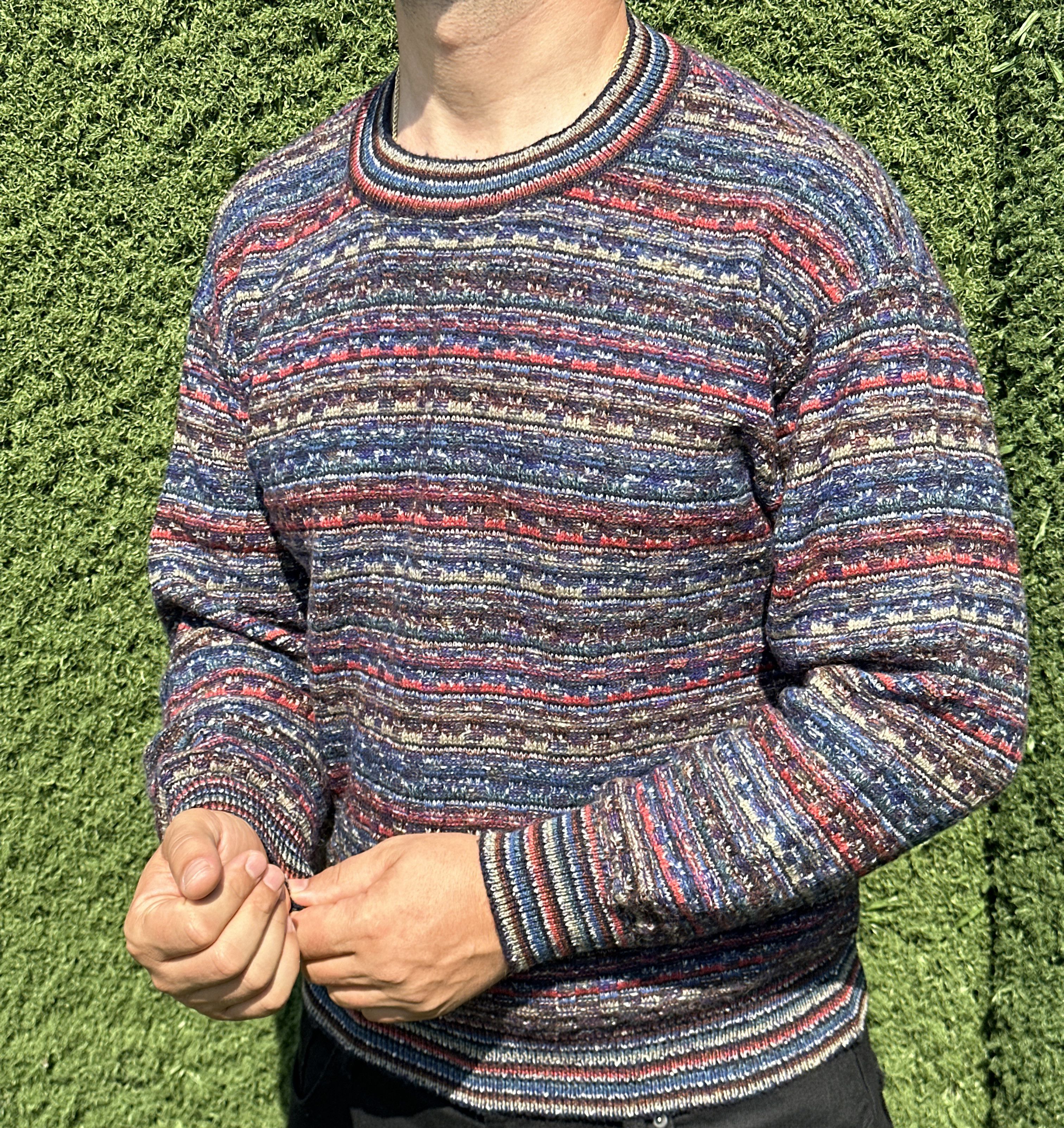 Missoni Missoni Sport Alpaca Rainbow Knit Striped Sweater Size 48 M Size US M / EU 48-50 / 2 - 2 Thumbnail