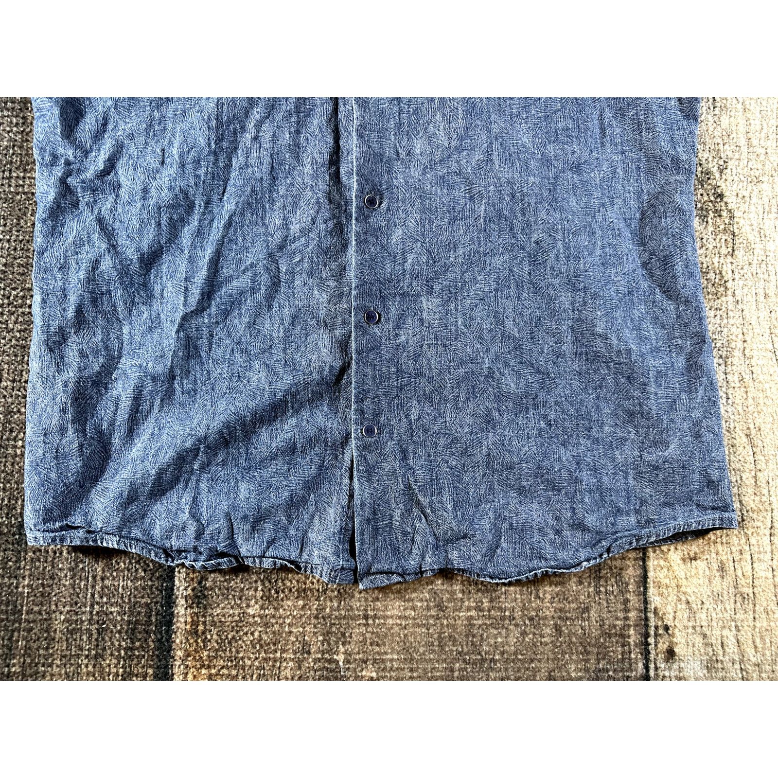 Peter Millar Peter Millar Button Down Pocket Blue Palm Leaves Shirt Mens Size US M / EU 48-50 / 2 - 3 Thumbnail
