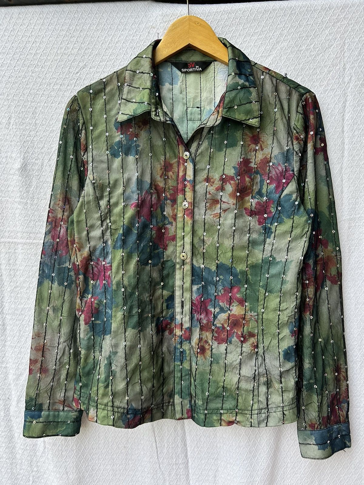 Sportiva japanese vkei gothic flowers Issey style shirt