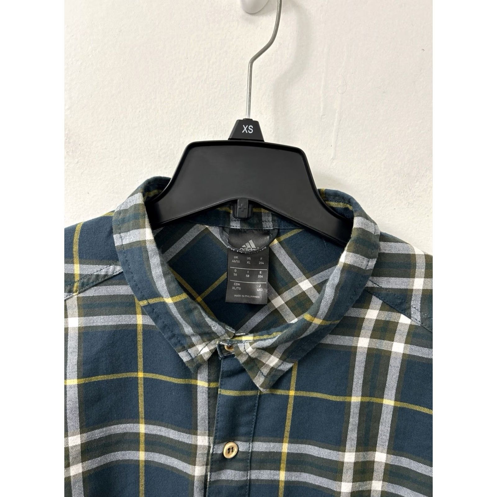 Adidas Adidas Shirt Mens XL Green Plaid Oxford Button Down Pocket Long Sleeve Logo Size US XL / EU 56 / 4 - 6 Thumbnail