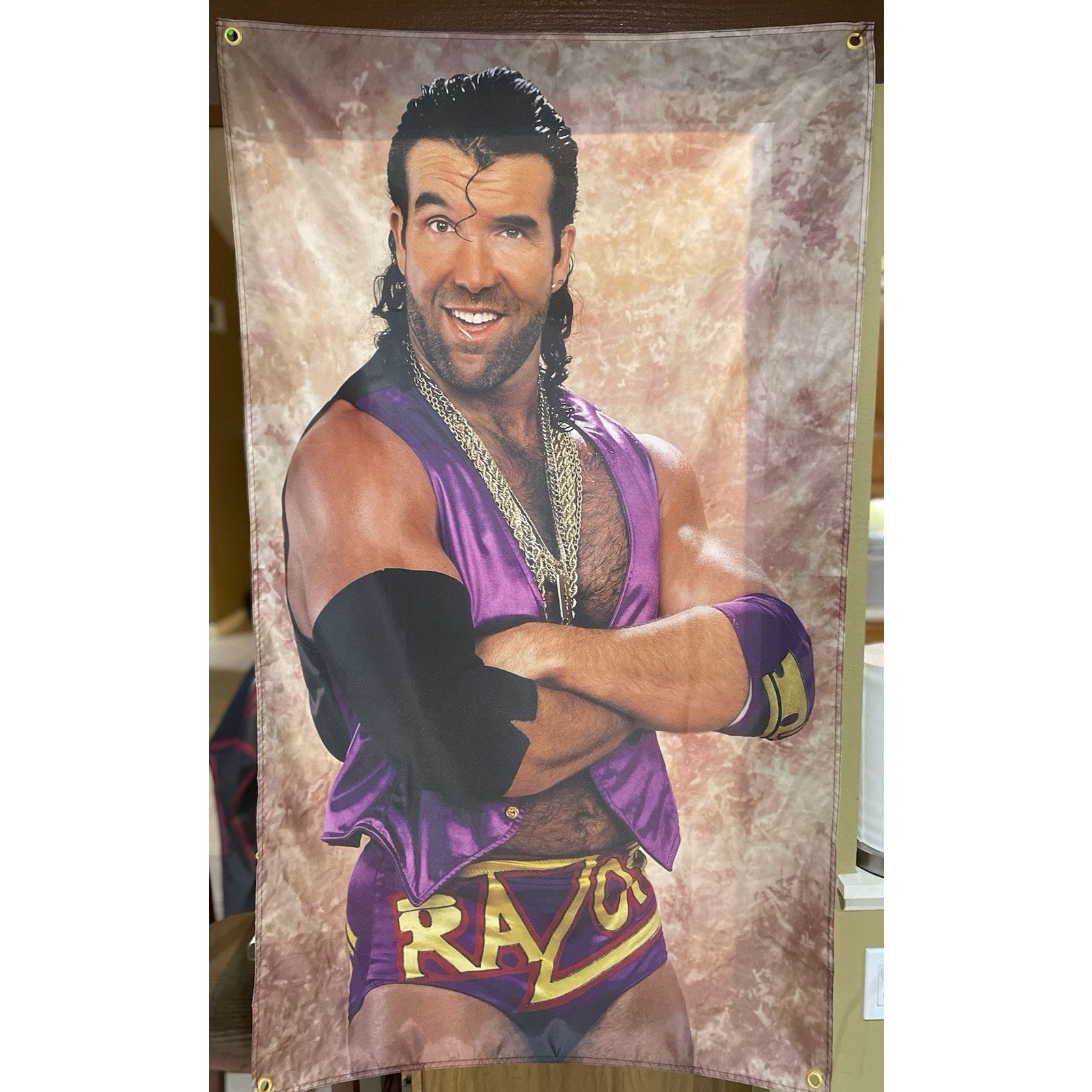 WWF WWF Razor Ramon WCW Scott Hall 5ft Flag nWo Wrestling Size ONE SIZE - 1 Thumbnail