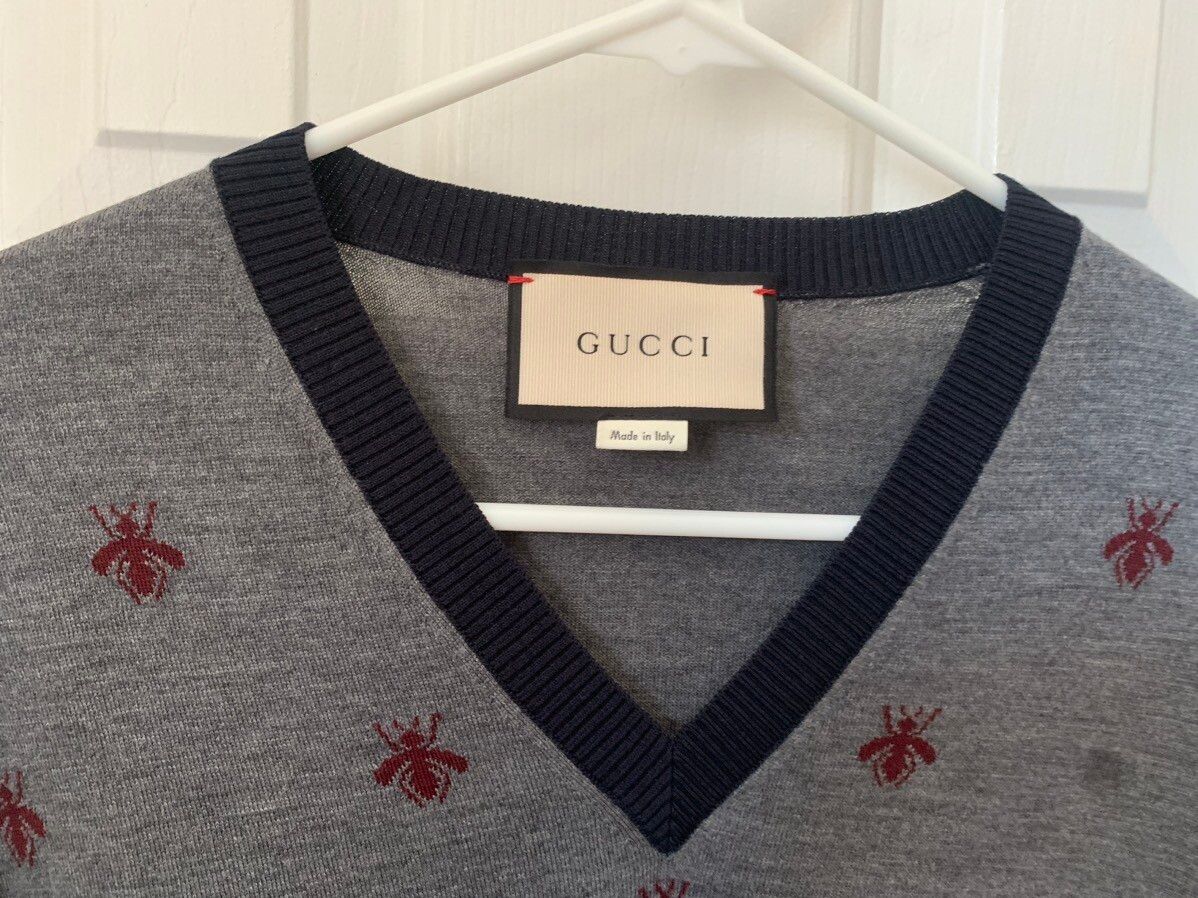 Gucci Gucci Stars and Bees V Neck Sweater Size US XXL / EU 58 / 5 - 2 Preview