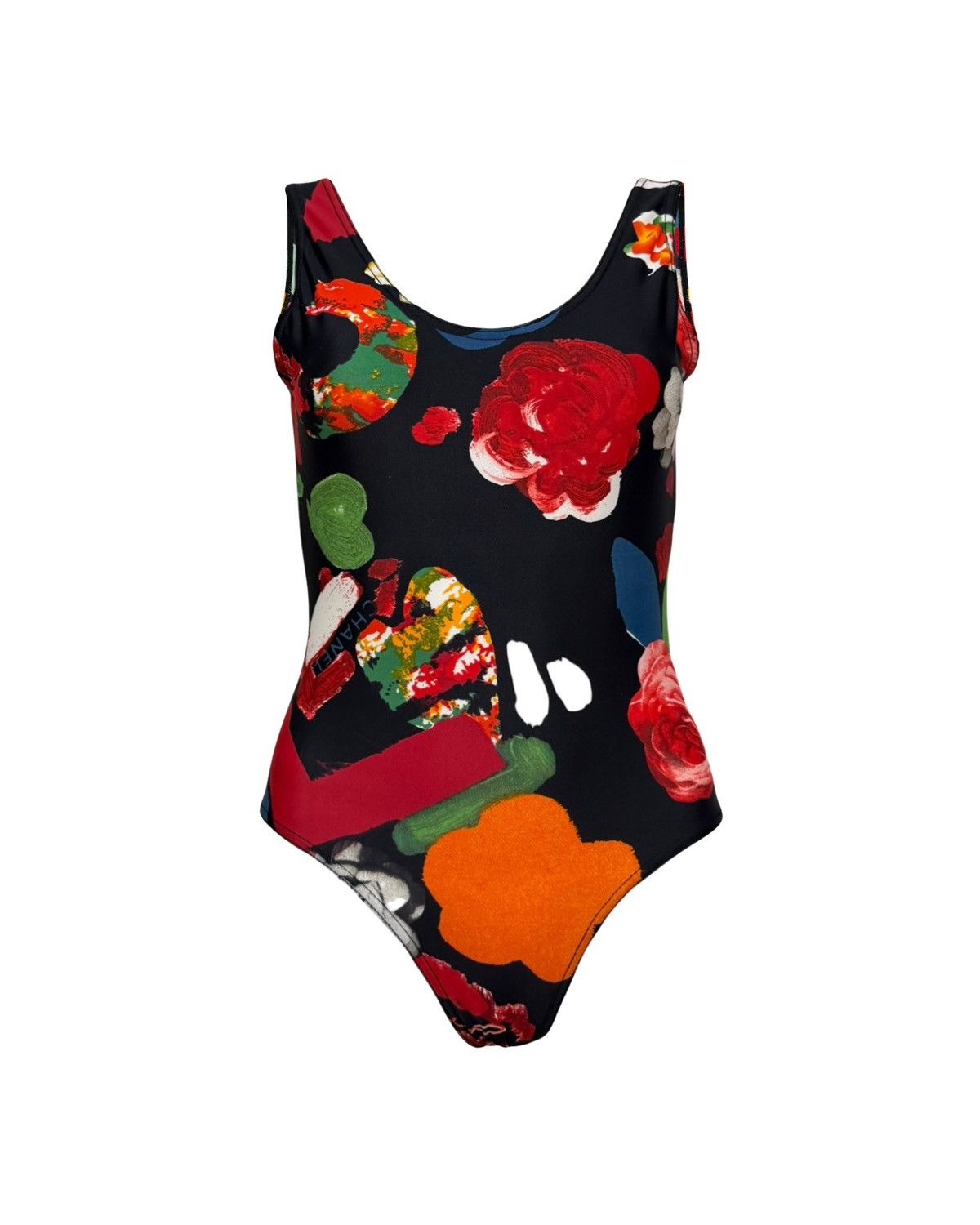 Chanel CHANEL S/S 1992 Logo Abstract Floral One-Piece Swimsuit Size XS / US 0-2 / IT 36-38 - 1 Thumbnail