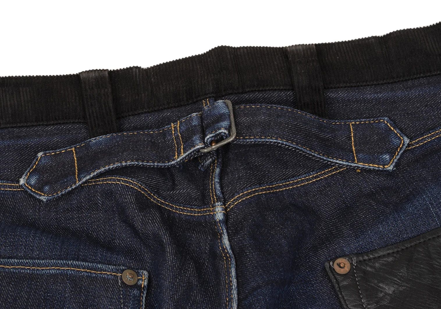 Junya Watanabe Denim with Corduroy and Leather Pockets in Indigo Black XS Size US 30 / EU 46 - 17 Thumbnail