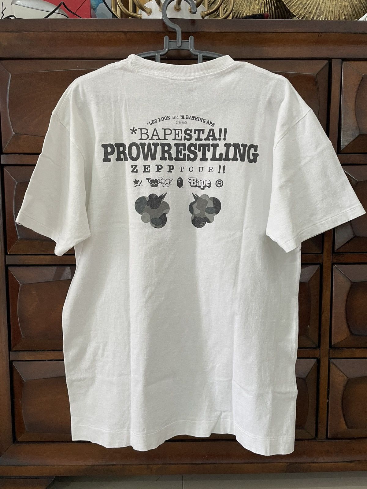 Bape Final Drop‼️ Vintage BAPE x Prowrestling Tour Bathing Ape Size US L / EU 52-54 / 3 - 2 Thumbnail