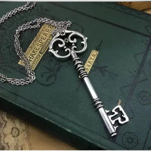Jewelry Gothic Key Pendant Necklace and Punk Necklace Gothic Chain Size ONE SIZE - 7 Thumbnail