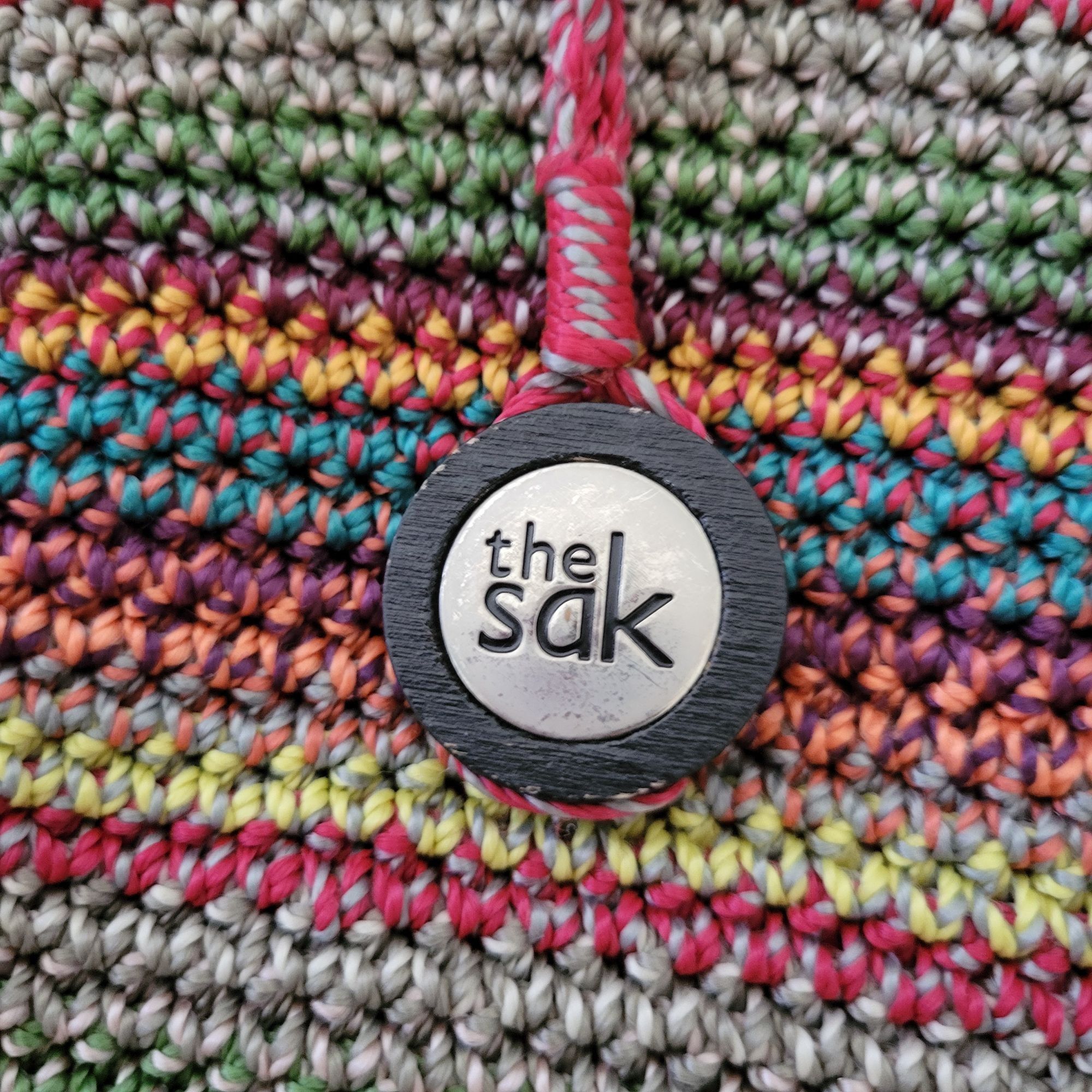 The Sak The Sak Multicolored Crochet Shoulder Bag Zipper Closure Bac Size ONE SIZE - 8 Thumbnail