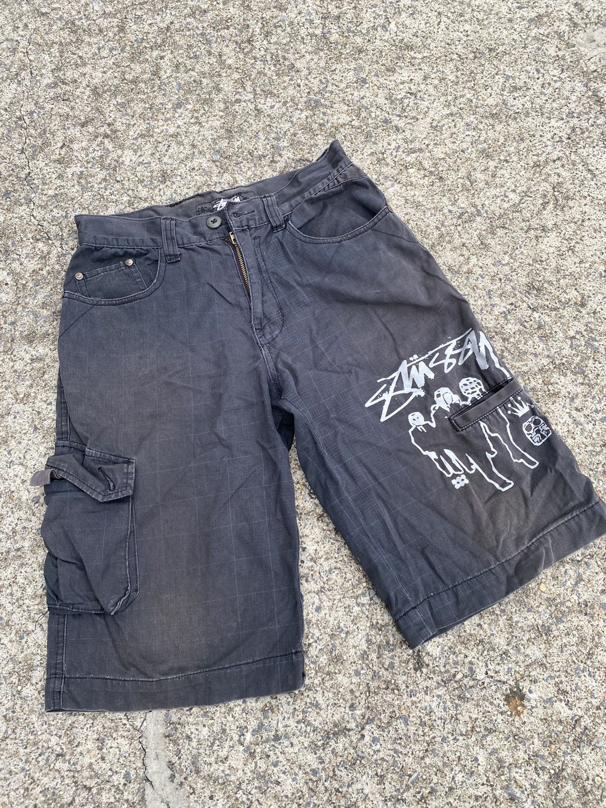image of Stussy Logo Shorts in Black, Men's (Size 26)