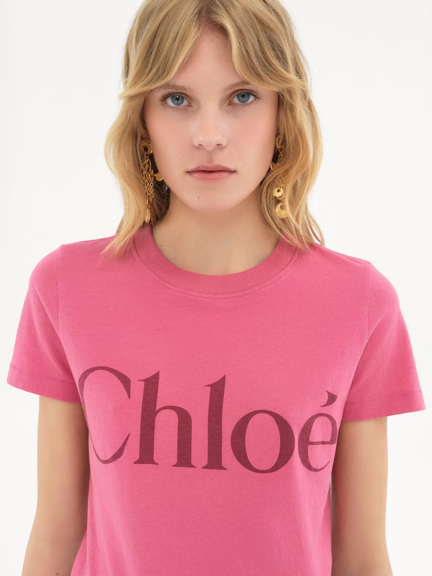 Chloe o1loc1c10226 Baby Fit Logo T-Shirt in Sweet Pink Size XS / US 0-2 / IT 36-38 - 3 Thumbnail