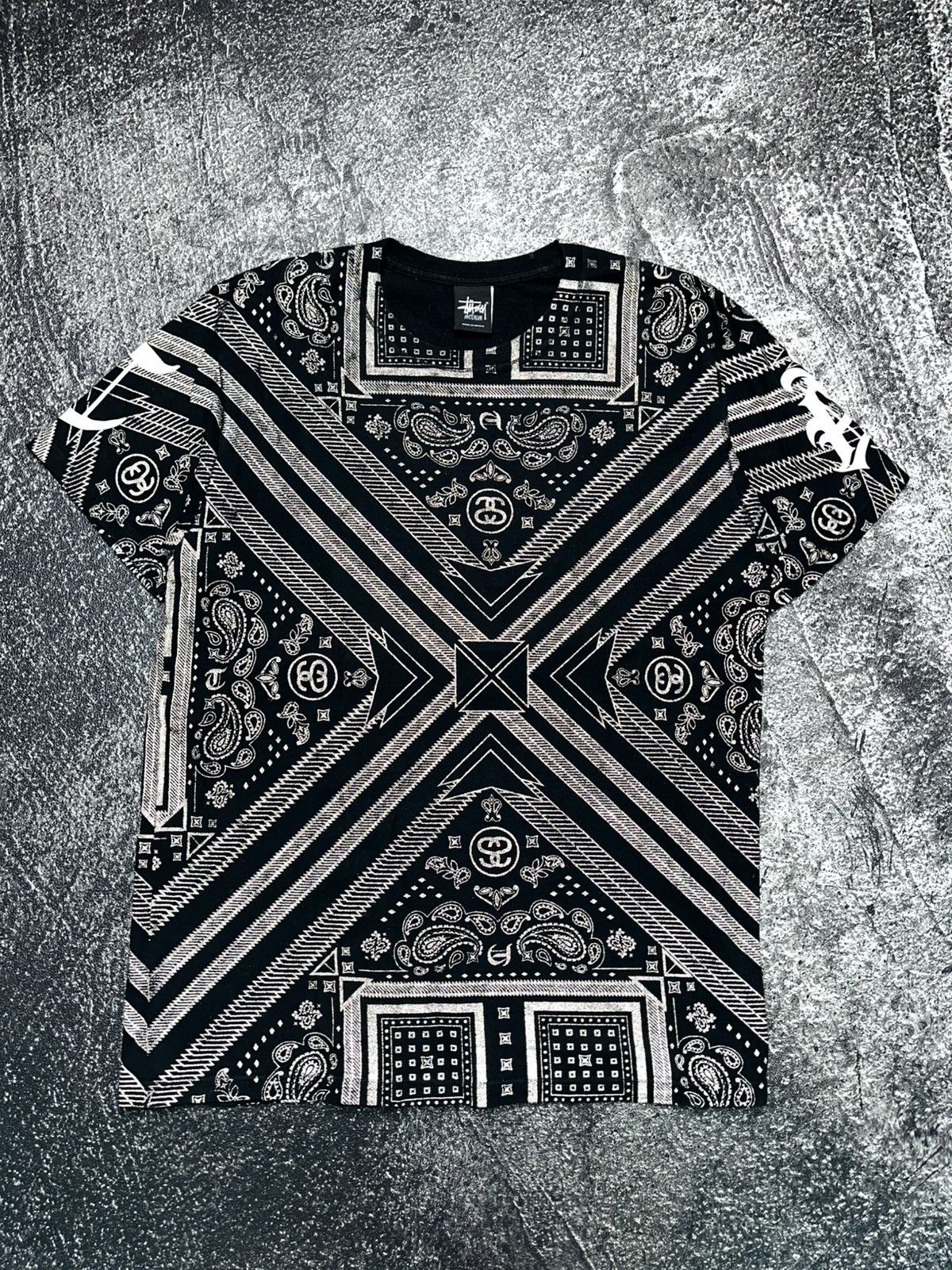 Stussy Stussy Treated Bandana Black T-Shirts Size US M / EU 48-50 / 2 - 2 Thumbnail