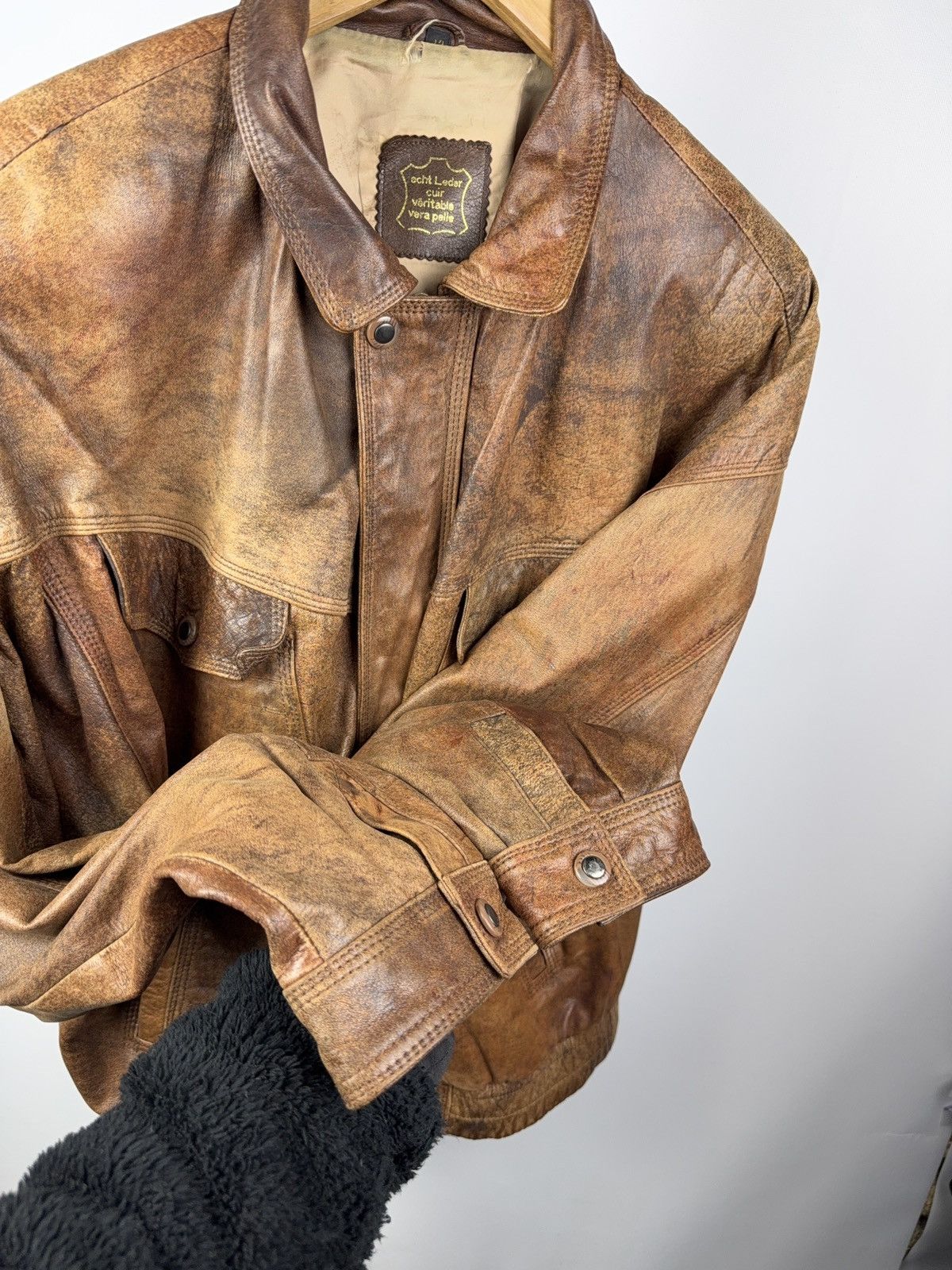 Japanese Brand Vintage Avant Garde Faded Western Margela Leather Jacket Size US L / EU 52-54 / 3 - 6 Thumbnail