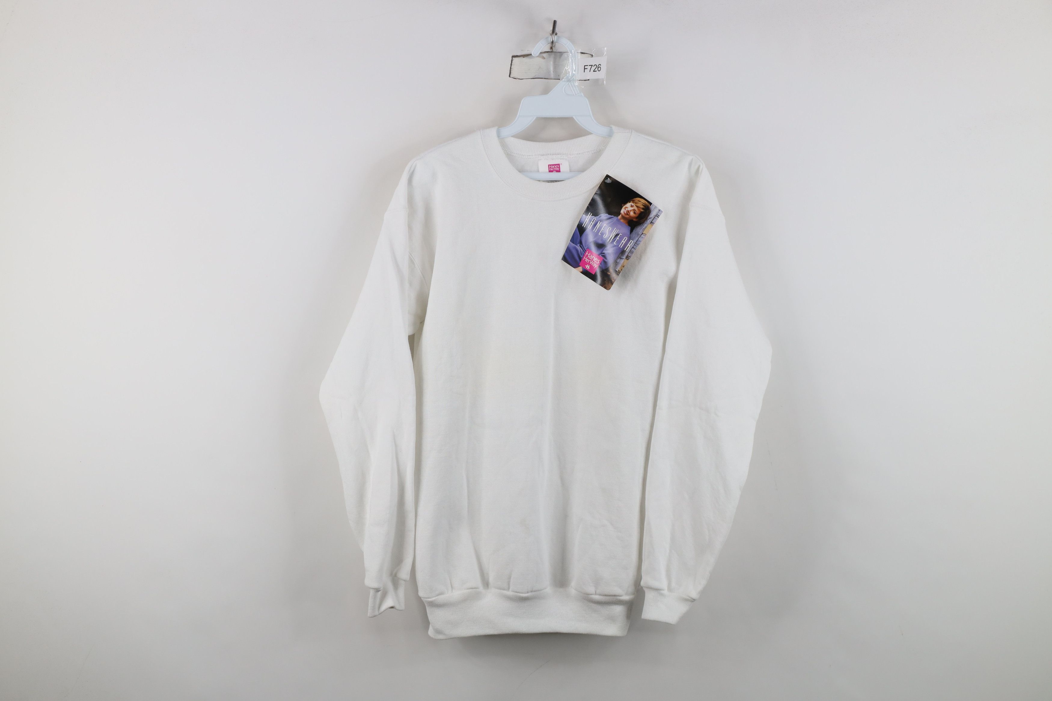 Vintage Deadstock Vintage 90s Streetwear Crewneck Sweatshirt White Size S / US 4 / IT 40 - 1 Thumbnail