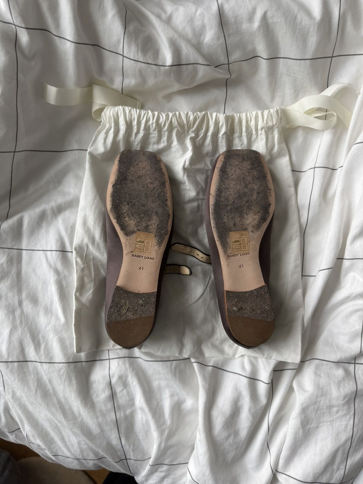 Sandy Liang MARY JANE POINTE IN BRUNETTE SATIN Size US 11 / IT 41 - 6 Thumbnail