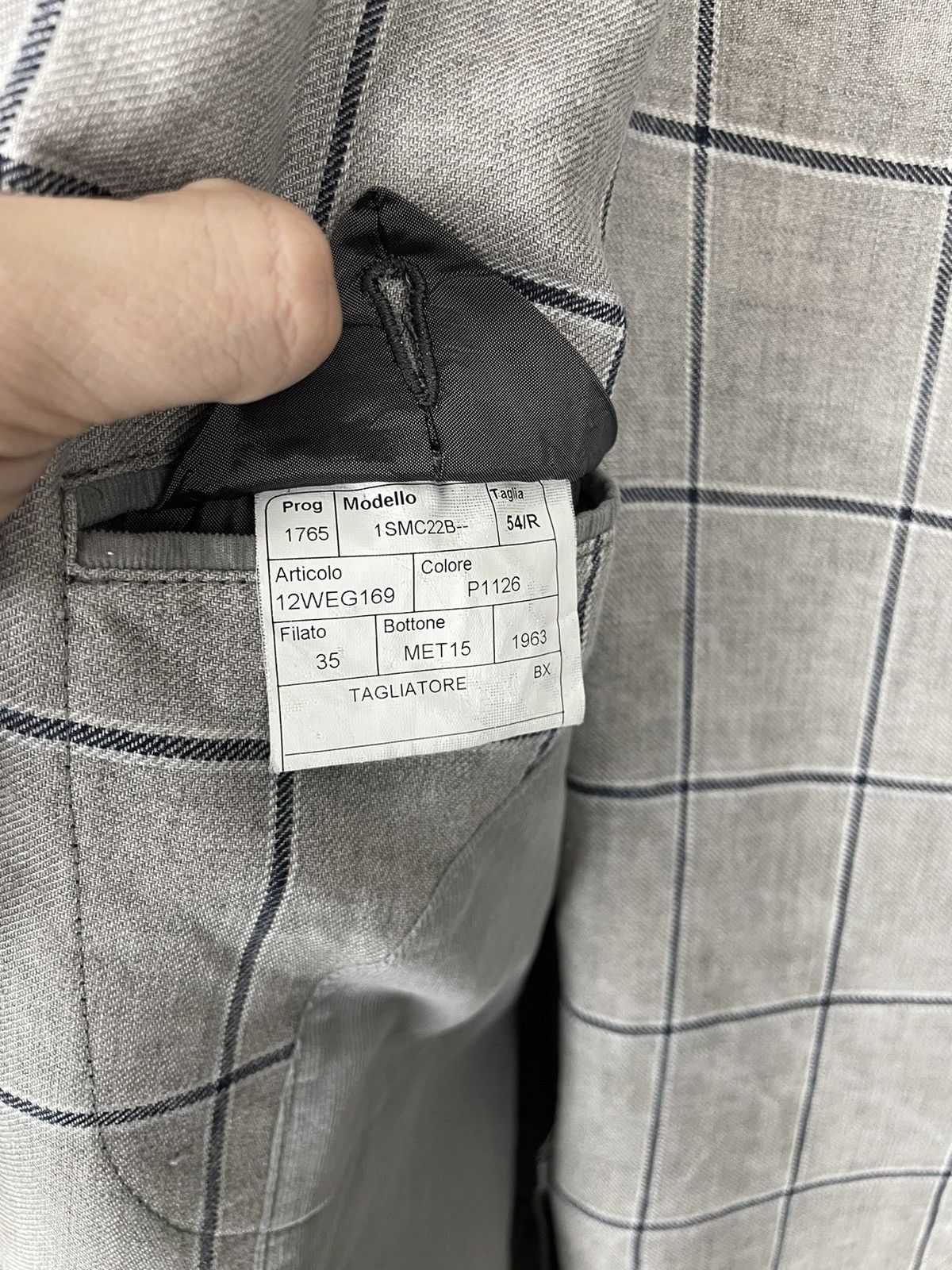 Tagliatore Tagliatore Linen Delavé Blazer Mens L 54 Grey Made in Italy Size 54R - 10 Thumbnail