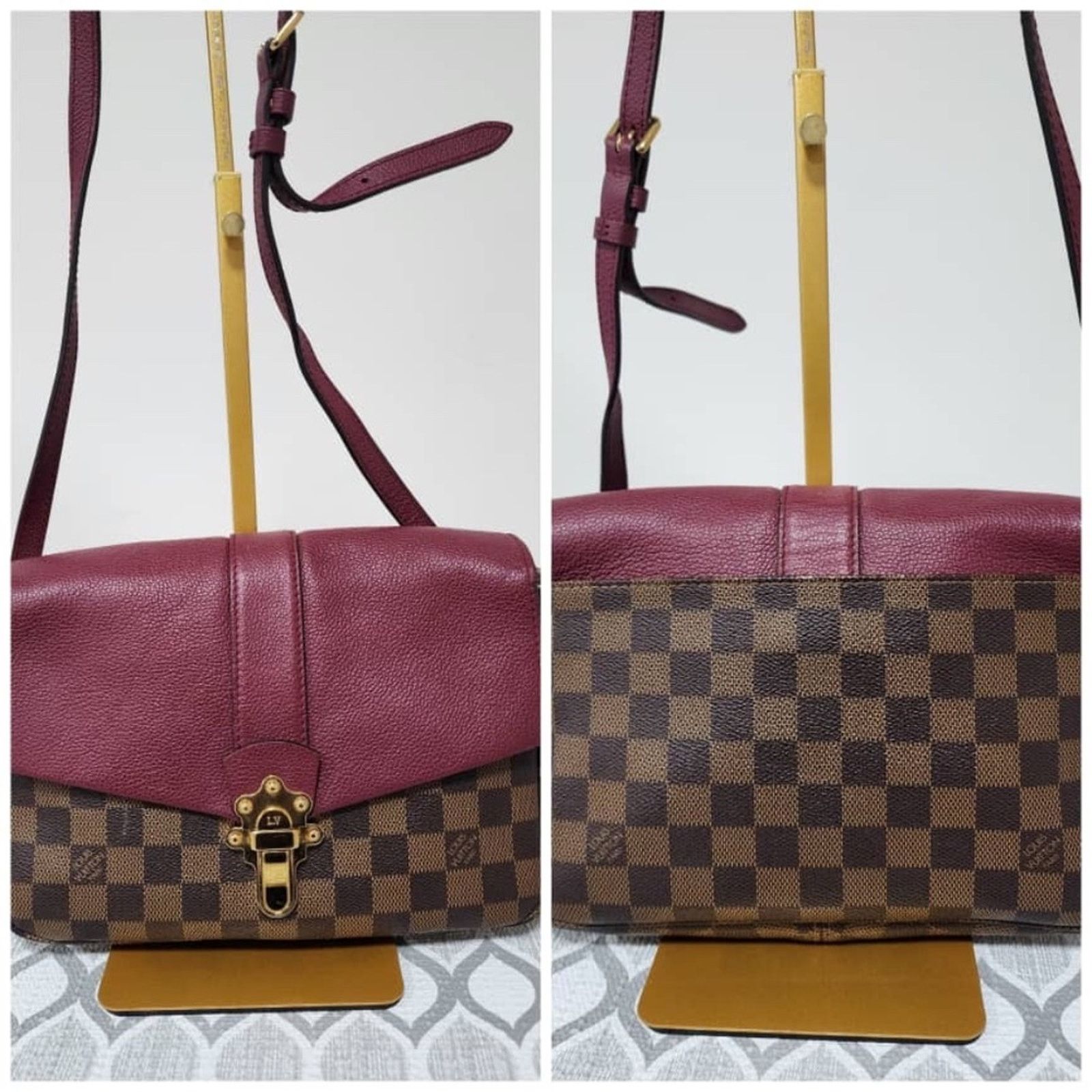 Louis Vuitton Aut Louis Vuitton Damier Ebene Clapton PM Shoulder Bag Brown Size ONE SIZE - 4 Thumbnail