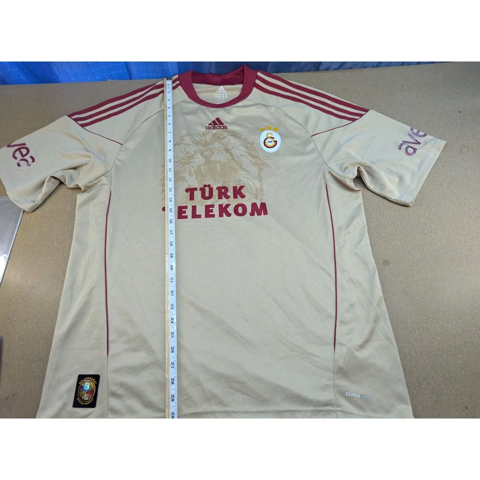 Adidas Adidas Galatasaray Football Jersey 2XL Away Soccer Trikot Mens Shirt Sports Jersey Nike Dri-Fit Style Beige 100% Polyester Size US XXL / EU 58 / 5 - 6 Thumbnail