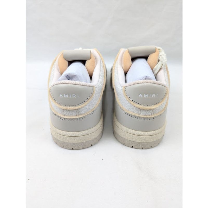 Amiri o1rshd1 Collegiate Skelton Low-Top Sneakers in Birch White Size US 12 / EU 45 - 18 Thumbnail
