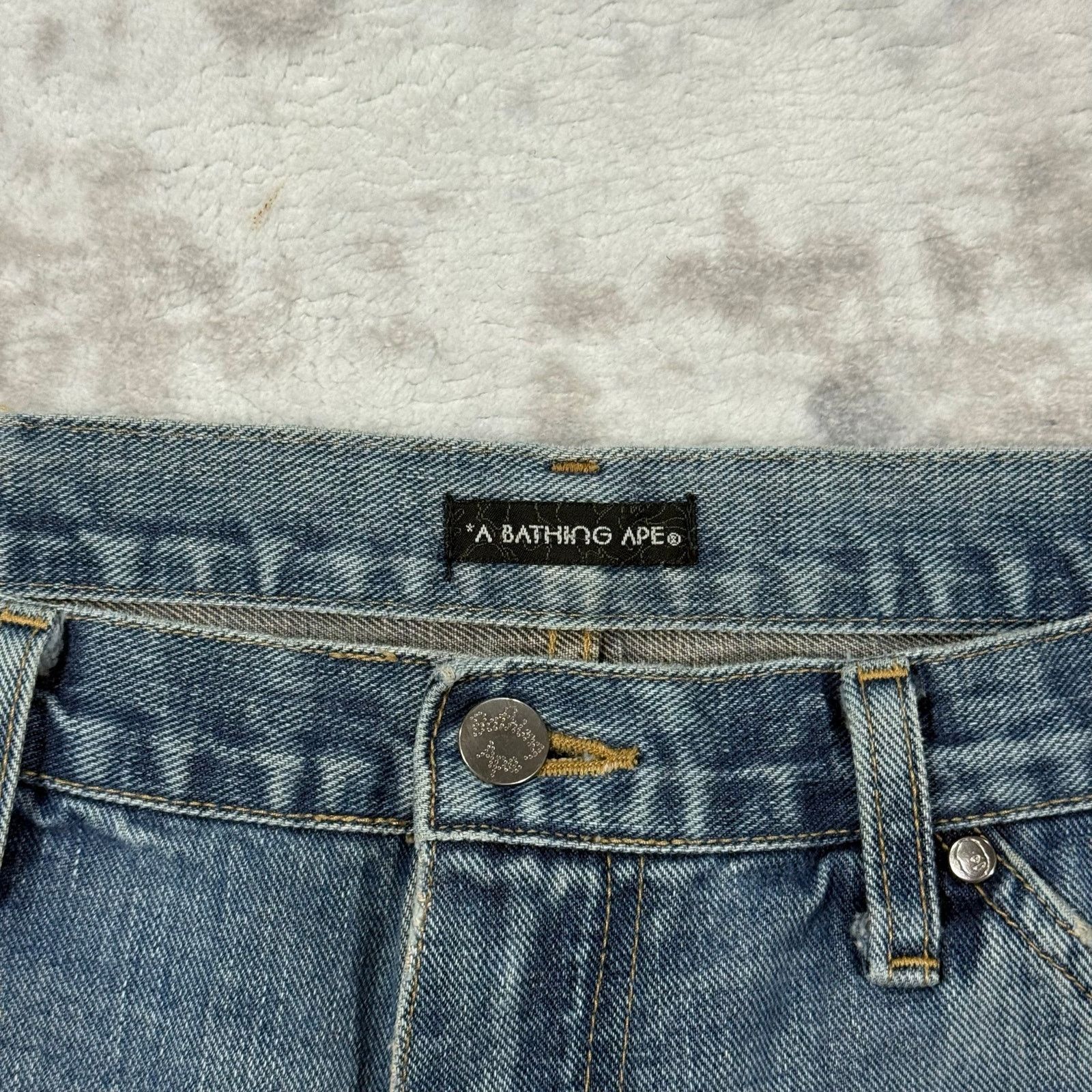Bape × Nigo Authentic Bape 2000’s Ape Head Baggy Jeans 34 Size US 34 / EU 50 - 4 Thumbnail