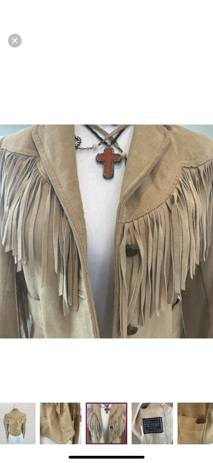Vintage Genuine suede leather southwestern fridge jacket Size M / US 6-8 / IT 42-44 - 9 Thumbnail
