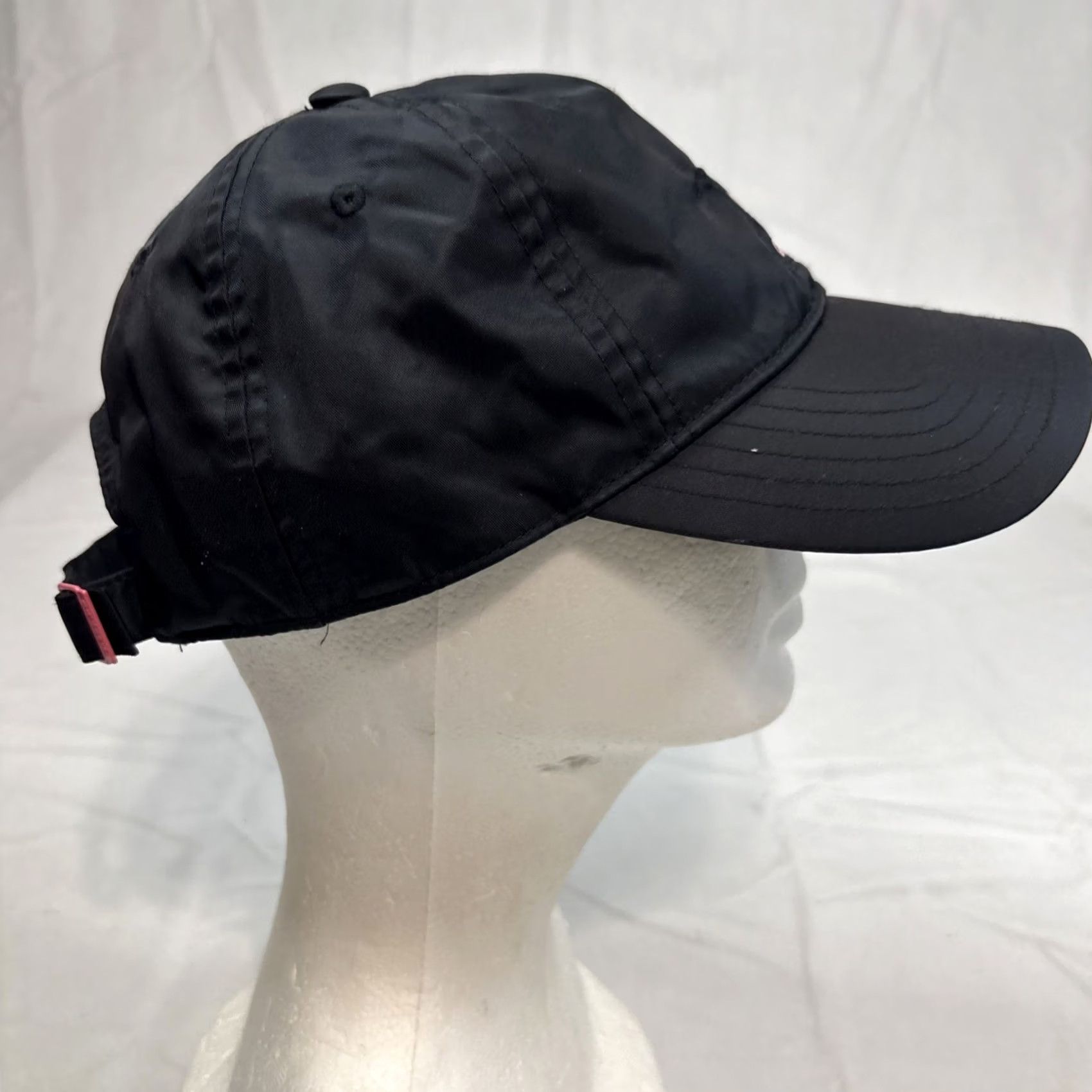 Adidas Adidas Women's Hat Black Nylon Strap Pink Trefoil Logo One Size Size ONE SIZE - 4 Thumbnail