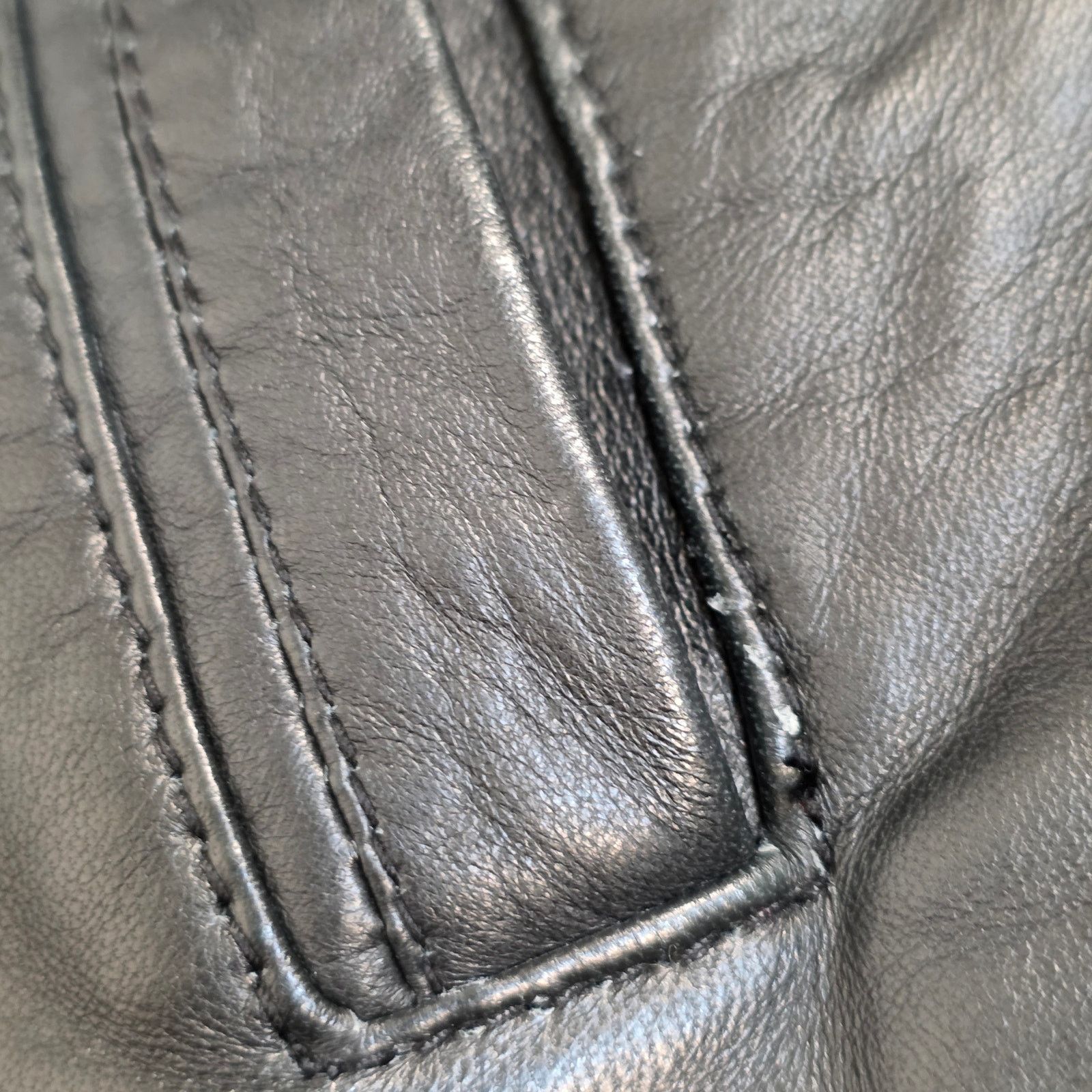 Perry Ellis Lambskin Leather Jacket Black Men's XL Lined Size US XL / EU 56 / 4 - 10 Thumbnail