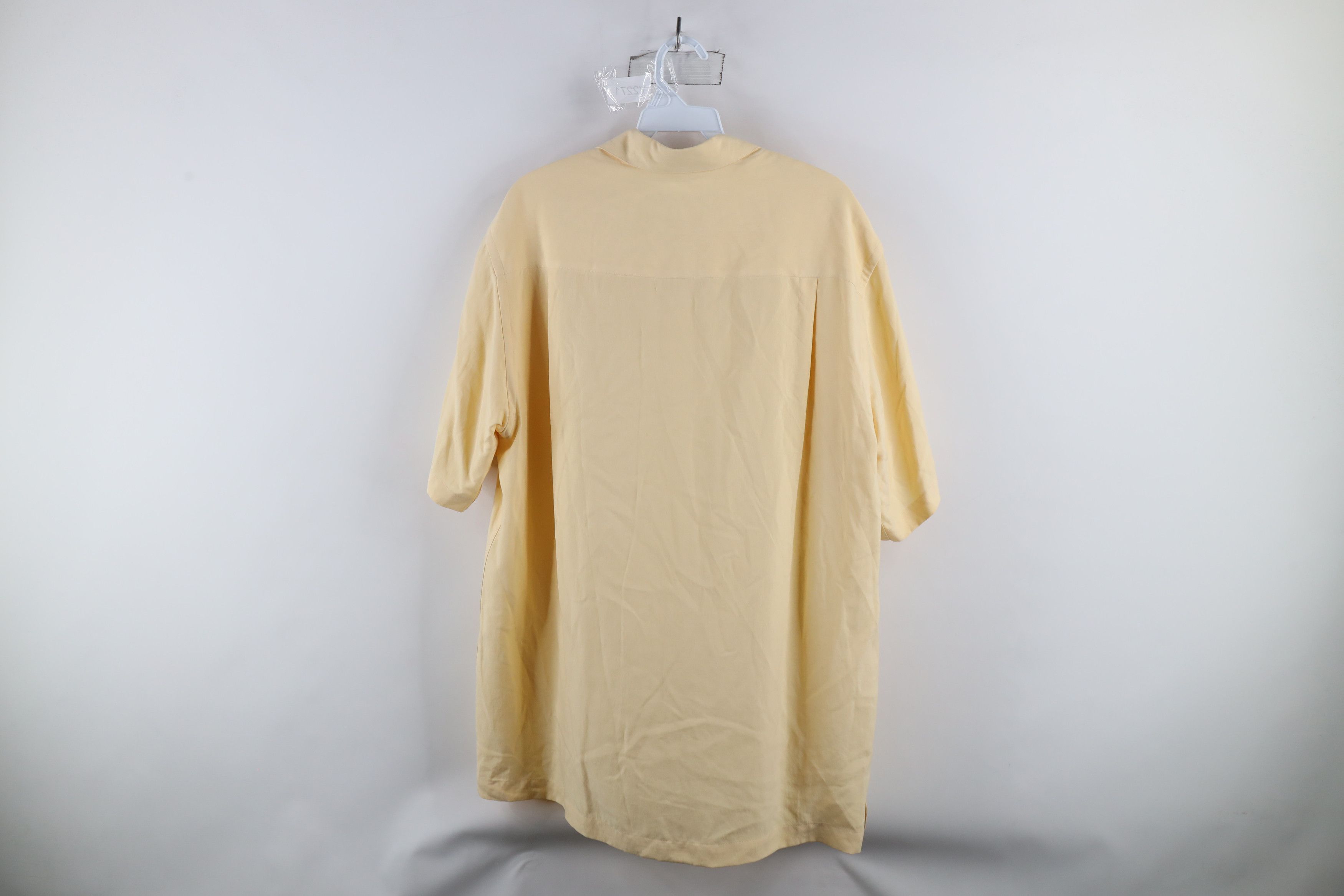 Vintage Vintage 90s Streetwear Silk Short Sleeve Button Shirt Yellow Size US M / EU 48-50 / 2 - 6 Thumbnail