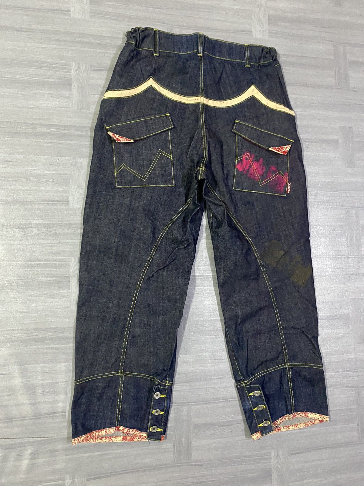 Japanese Brand Rare Monsteat by Momotaro Baggy Denim Jeans Size US 36 / EU 52 - 17 Thumbnail