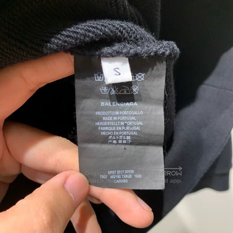 Balenciaga Balenciaga Black Logo Hoodie Sweatshirt Size US S / EU 44-46 / 1 - 8 Thumbnail