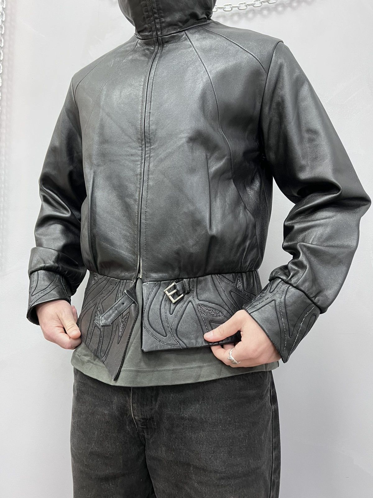 If Six Was Nine × Japanese Brand × Le Grande Bleu (L.G.B.) Semanticdesign Fur jacket y2k leather IfSixWasNine LGB Style Size US M / EU 48-50 / 2 - 3 Thumbnail