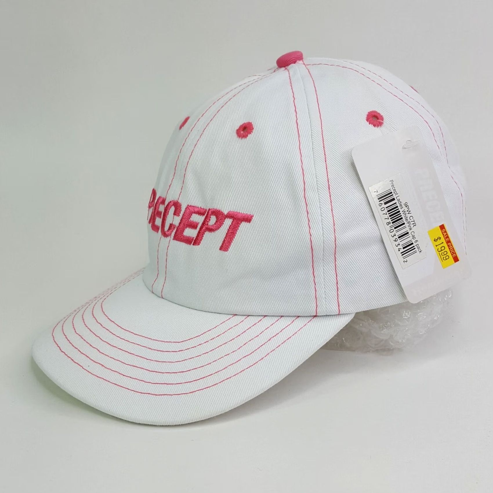 Pinko Precept Golf Women's Adjustable PGA Snapback Hat Baseball Cap White Pink Sports Size ONE SIZE - 3 Thumbnail