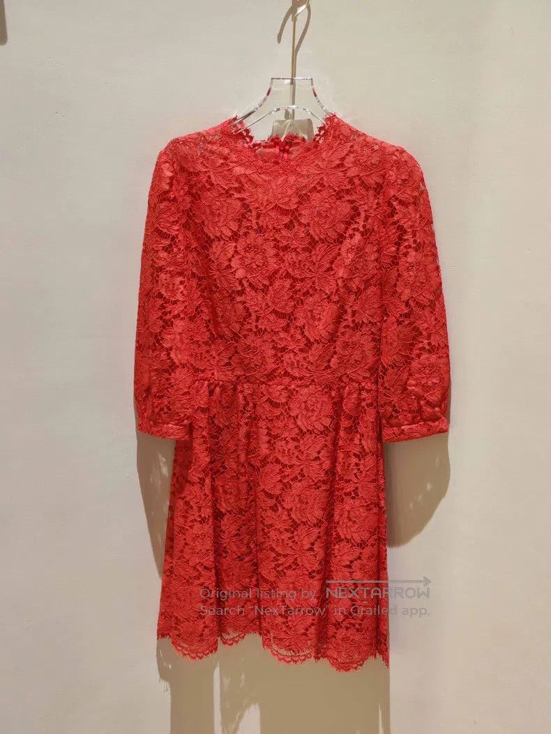 Valentino Valentino Red lace dress Size XS / US 0-2 / IT 36-38 - 5 Thumbnail