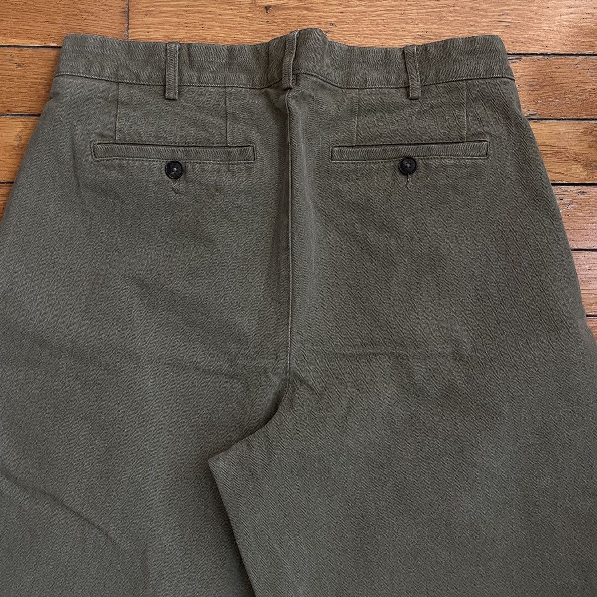 Noah Noah Double Pleated Army Green Pants Size US 32 / EU 48 - 6 Thumbnail