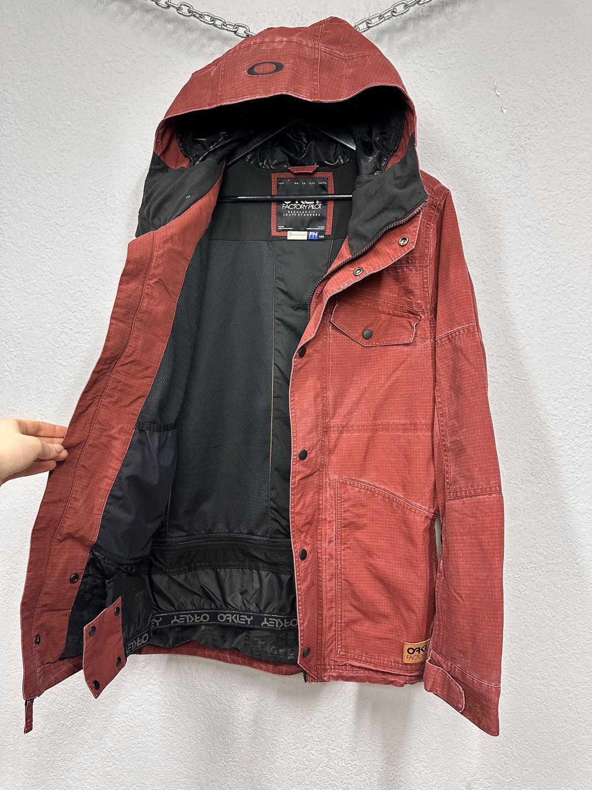 Oakley Vintage Oakley Denim Cargo Jacket Multi Pocket Rare Plate Size US S / EU 44-46 / 1 - 8 Thumbnail