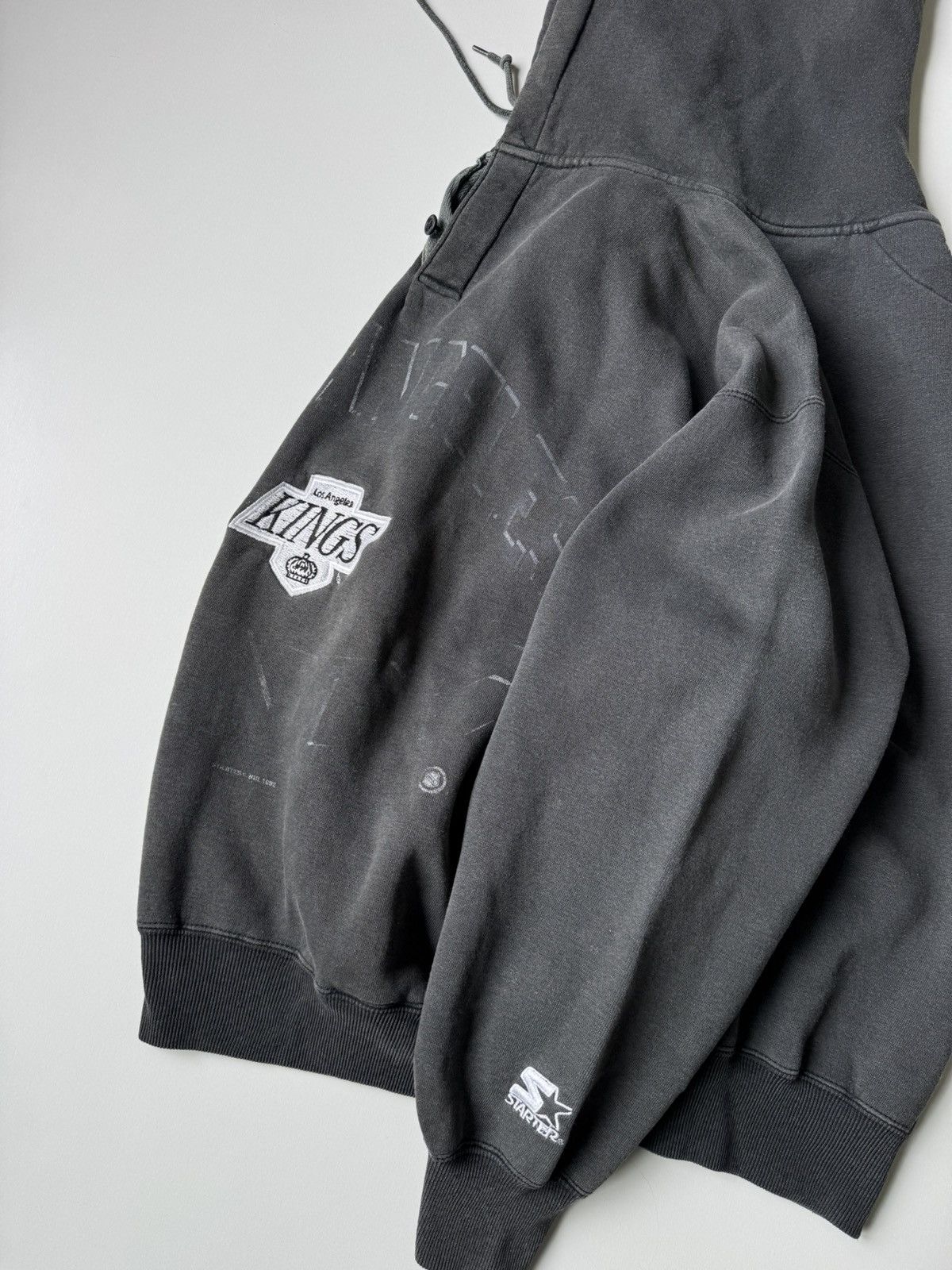 NHL × Vintage Vintage 1992 Los Angeles Kings Hoodie Starter Washed NHL y2k Size US M / EU 48-50 / 2 - 14 Thumbnail