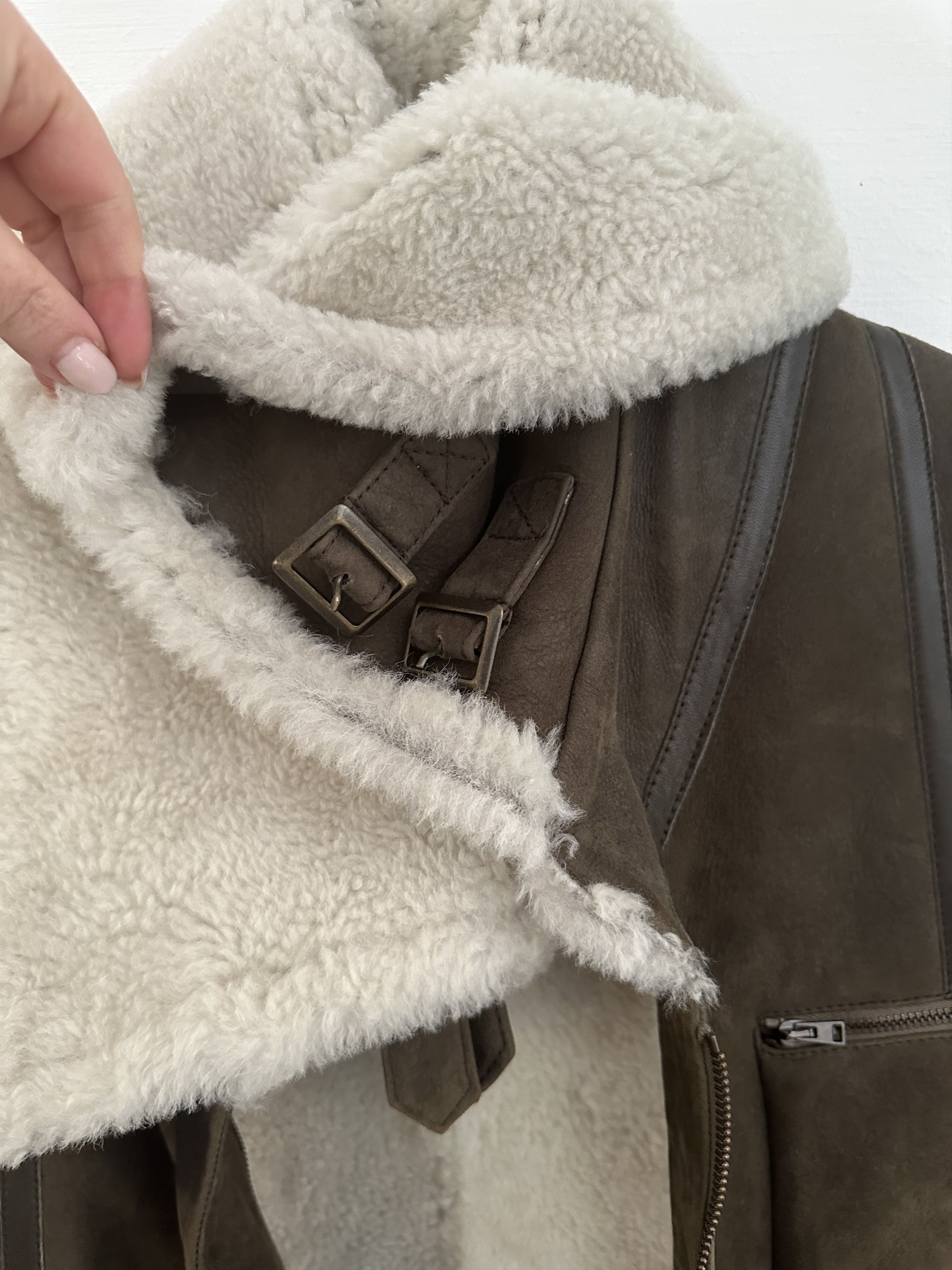 Jil Sander Jil Sander Navy Shearling Aviator olive Size S / US 4 / IT 40 - 3 Thumbnail