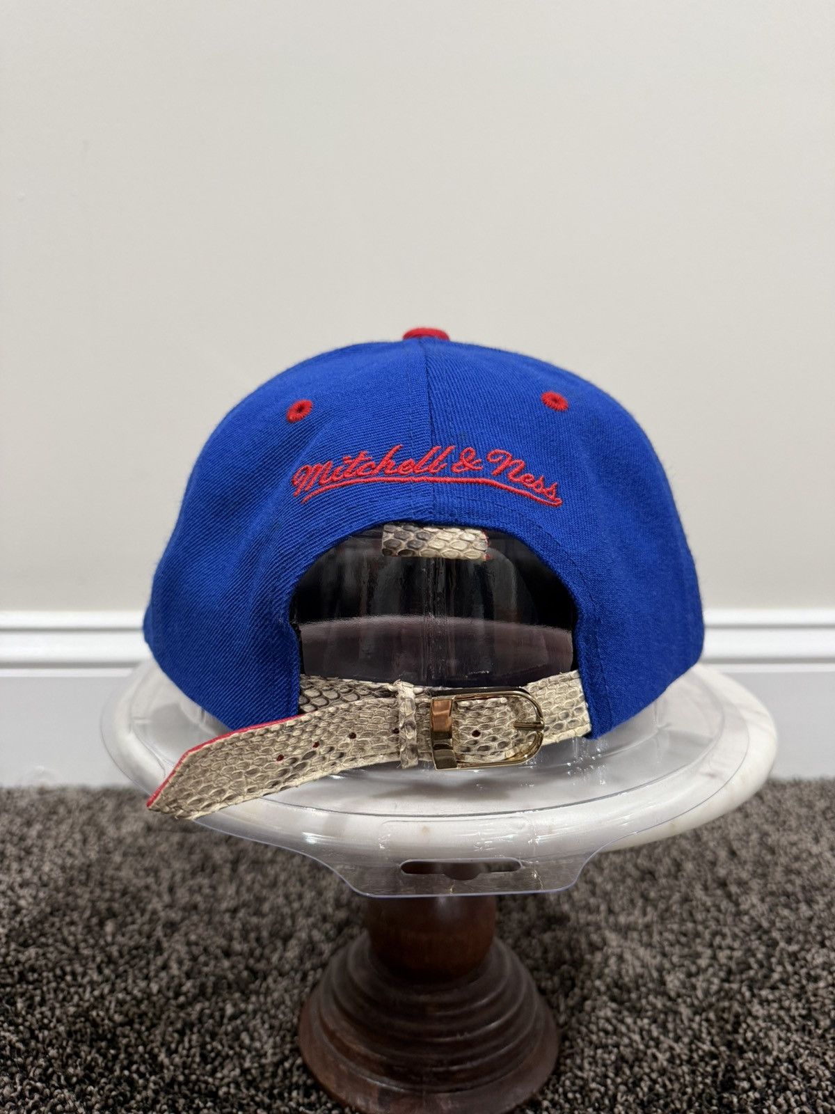 Just Don Just Don x Mitchell & Ness ABA New Jersey Americans Blue Hat Size ONE SIZE - 3 Thumbnail