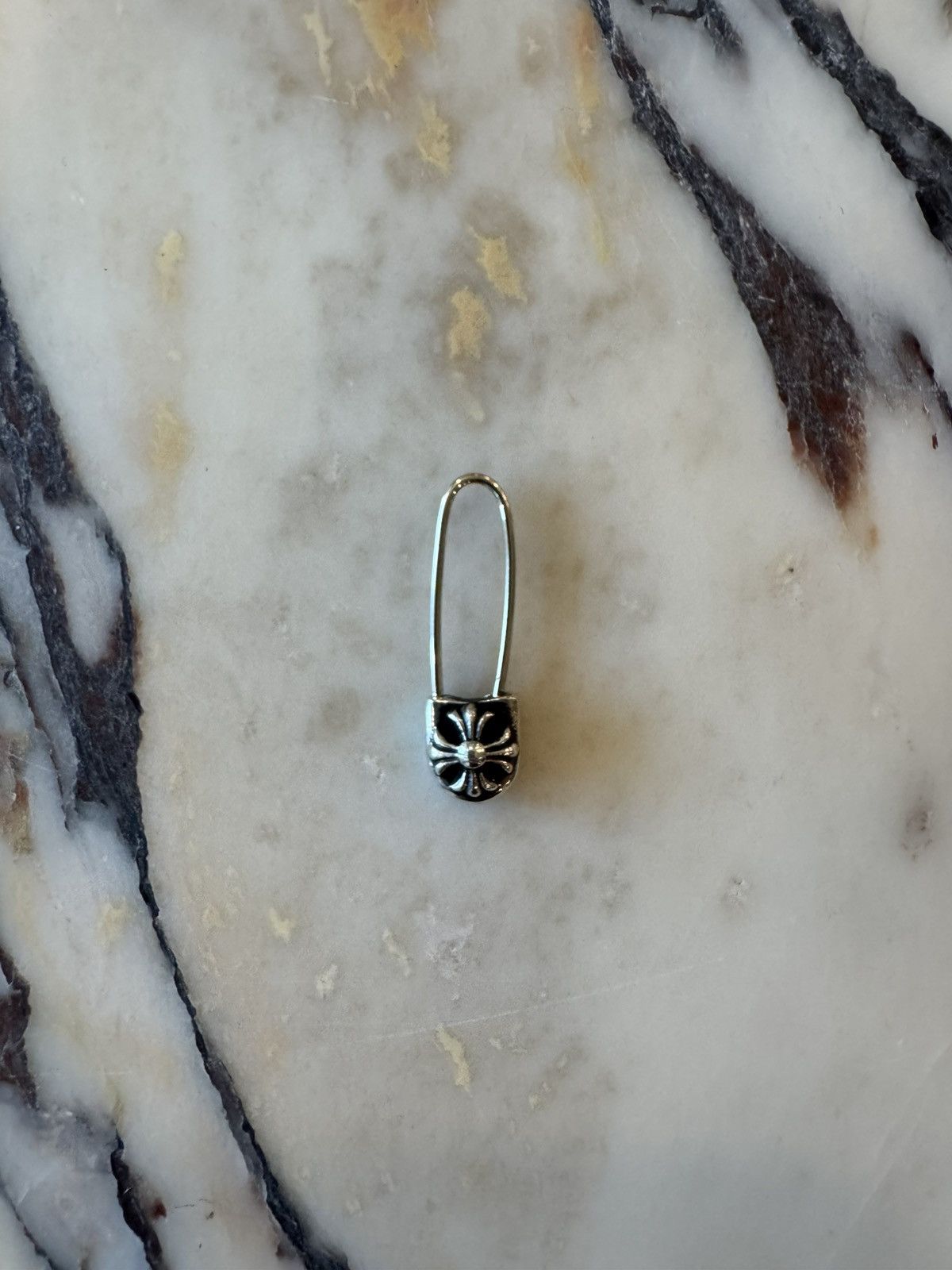 Chrome Hearts Chrome Hearts Sterling Silver Safety Pin Earring Size ONE SIZE - 1 Thumbnail