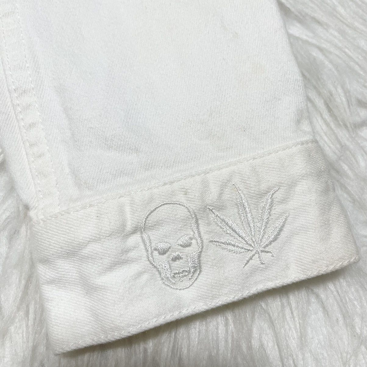 Lucien Pellat-Finet Lucien Pellat-Finet Skull & Hemp Striped Denim Jacket M Size M / US 6-8 / IT 42-44 - 7 Thumbnail