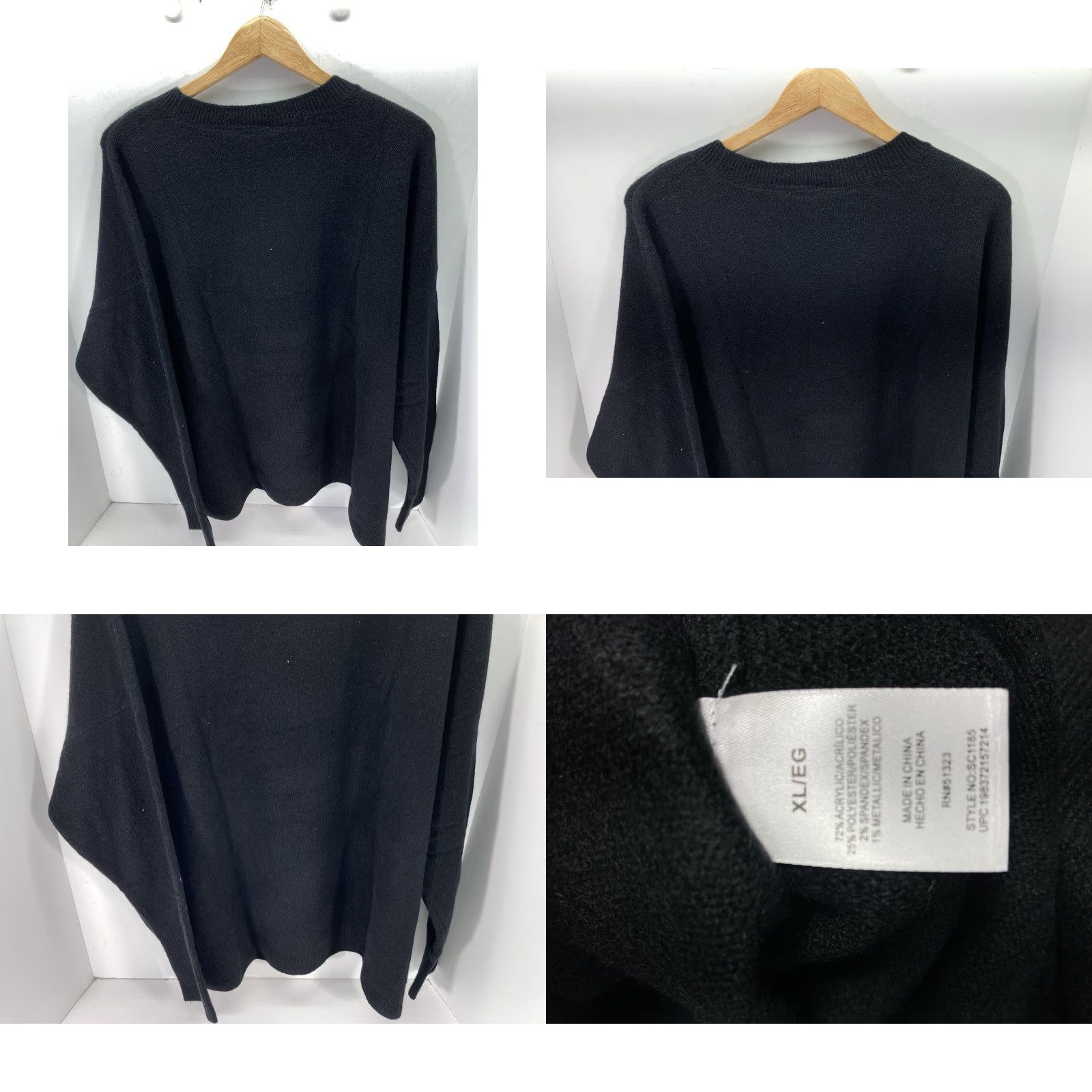 Vince Camuto Vince Camuto Sweater Women XL Black Halloween Pullover NWT Bad Witch Wicked Crew Neck 27 Across Chest 25 From Shoulders to Waist Size XL / US 12-14 / IT 48-50 - 8 Thumbnail